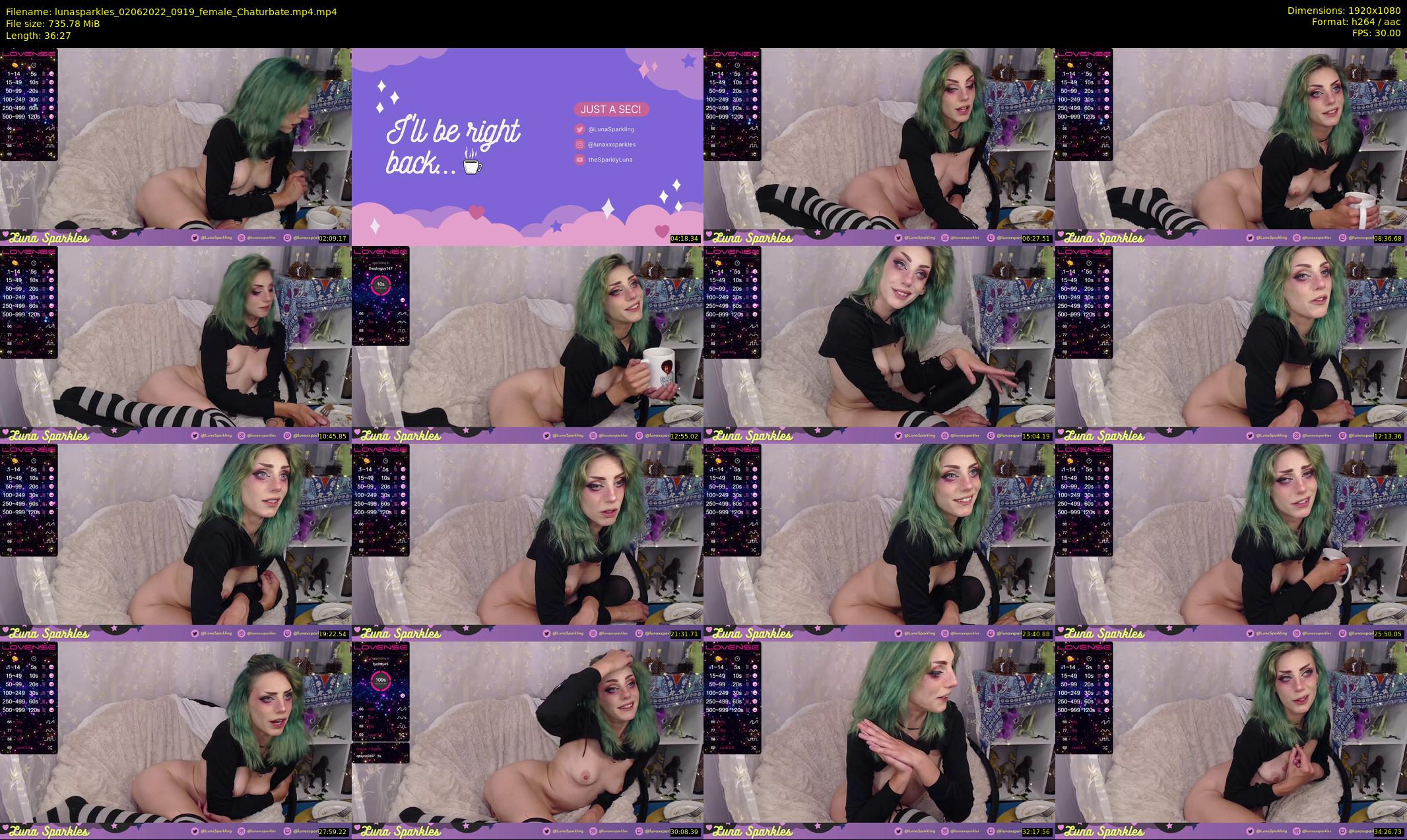 lunasparkles — 37 minute Chaturbate female cam show recording, 1080p, Jun 2, 2022