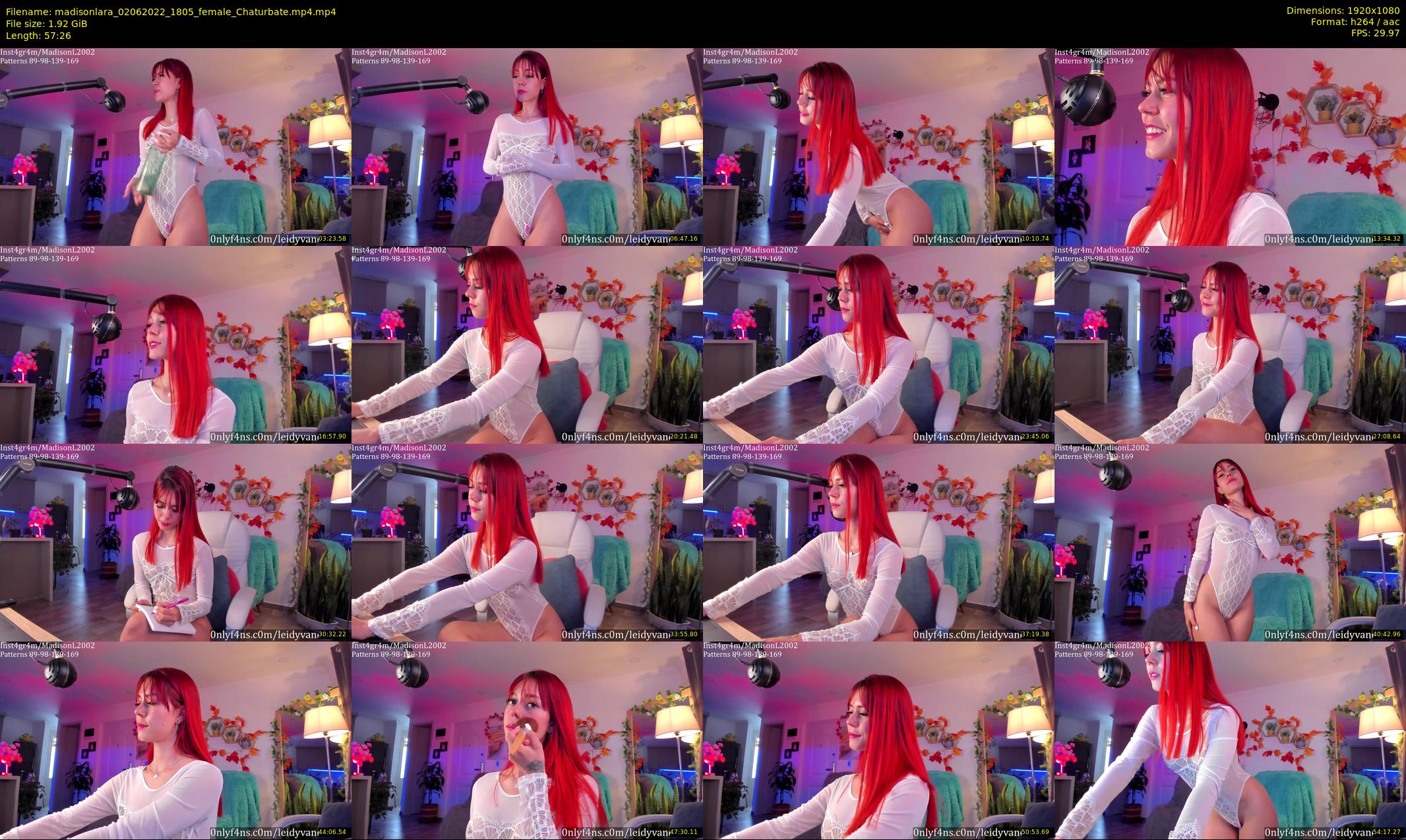 madisonlara — 58 minute Chaturbate female cam show recording, 1080p, Jun 2, 2022