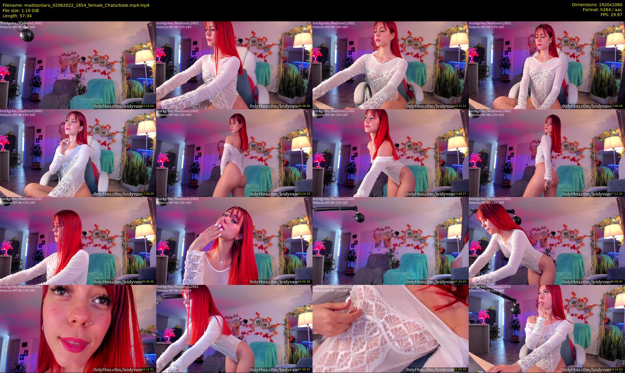 madisonlara — 58 minute Chaturbate female cam show recording, 1080p, Jun 2, 2022