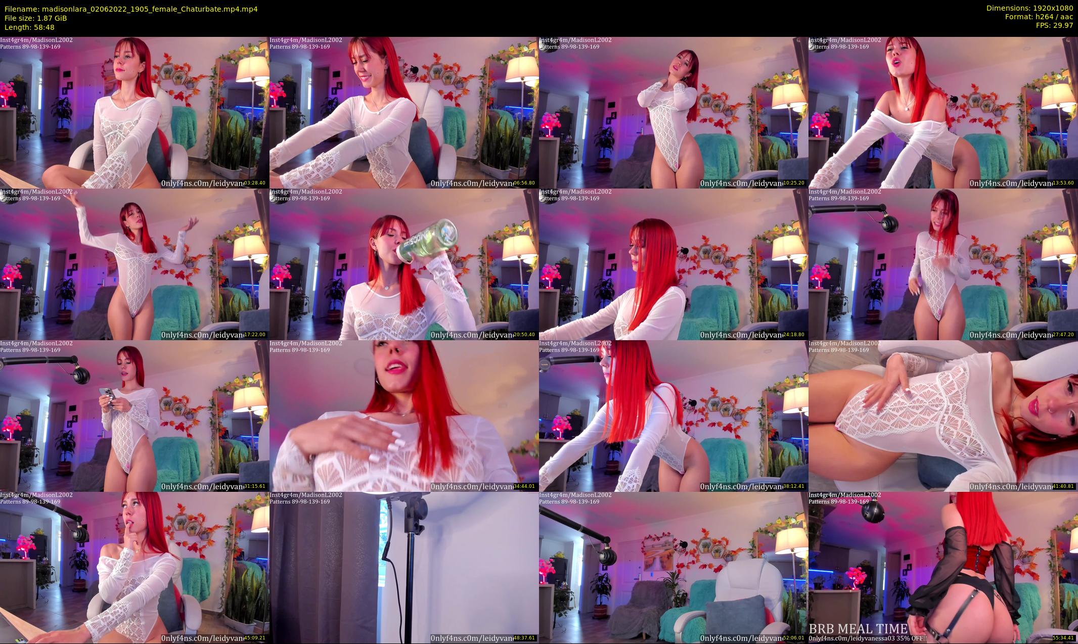 madisonlara — 59 minute Chaturbate female cam show recording, 1080p, Jun 2, 2022