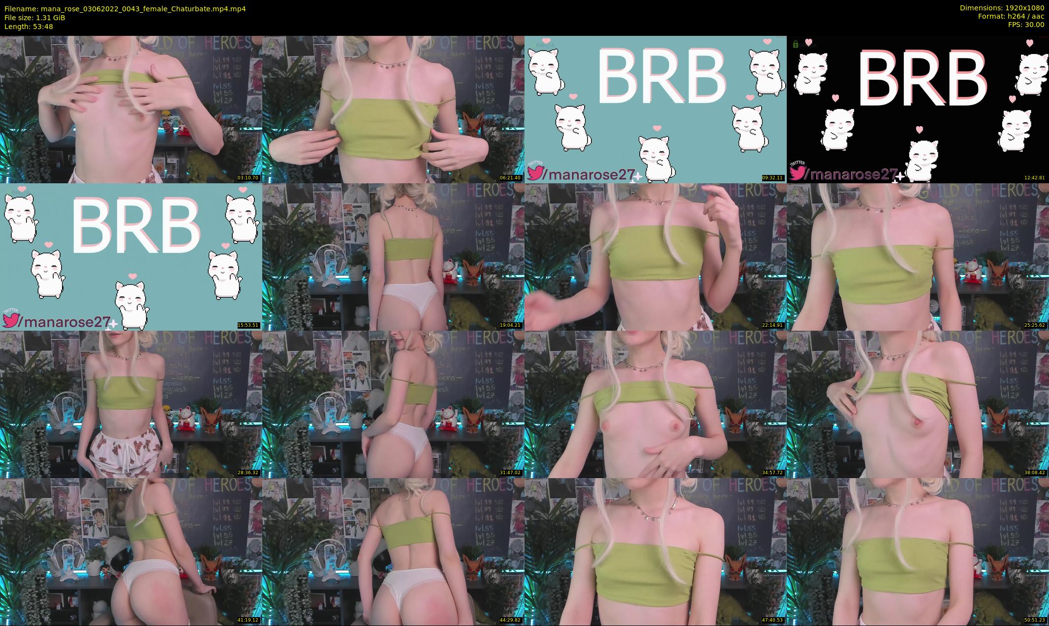 mana_rose — 54 minute Chaturbate female cam show recording, 1080p, Jun 3, 2022