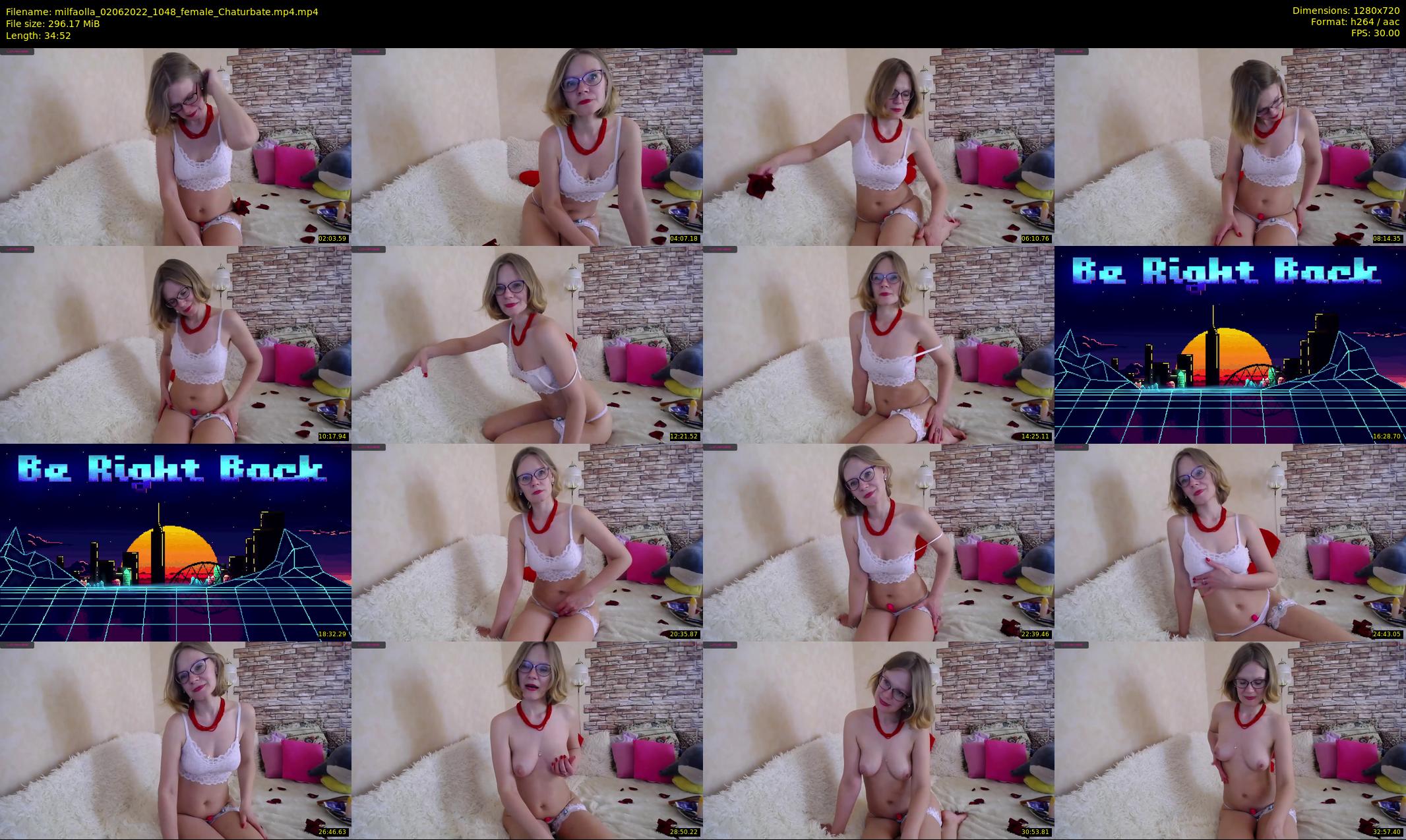 milfaolla — 35 minute Chaturbate female cam show recording, 720p, Jun 2, 2022