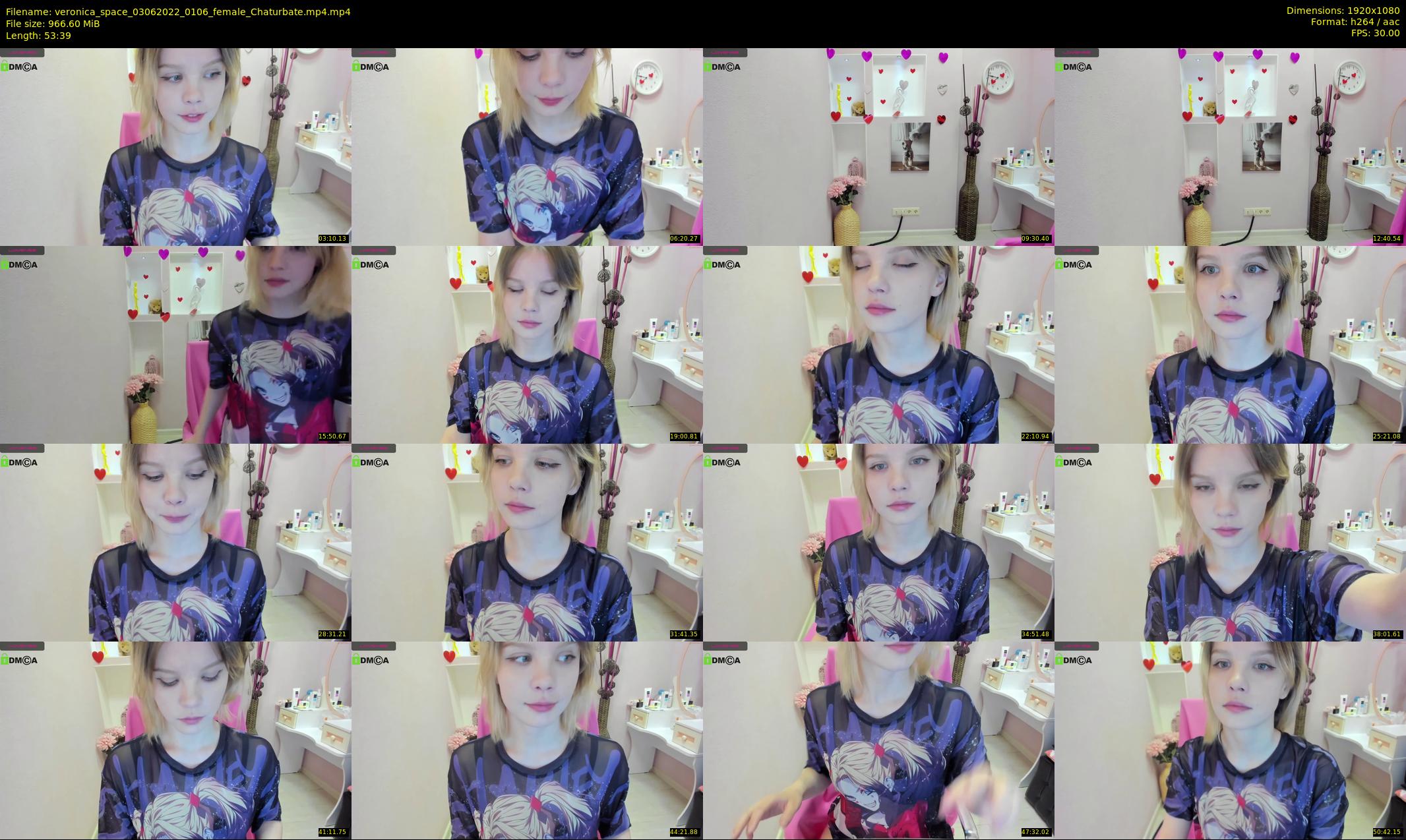 veronica_space — 54 minute Chaturbate female cam show recording, 1080p, Jun 3, 2022