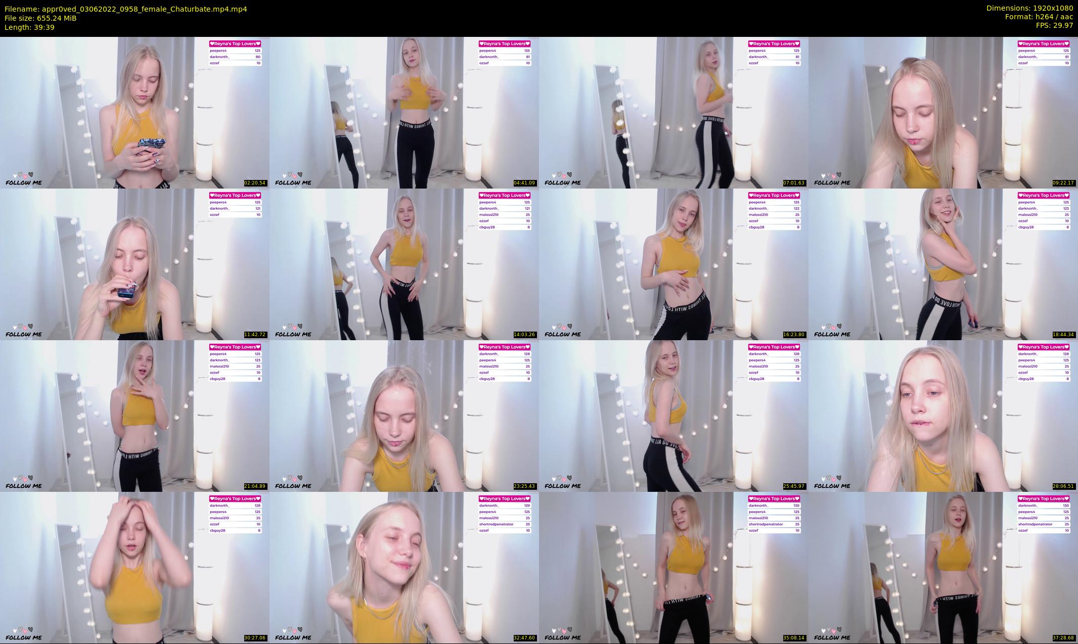appr0ved — 40 minute Chaturbate female cam show recording, 1080p, Jun 3, 2022