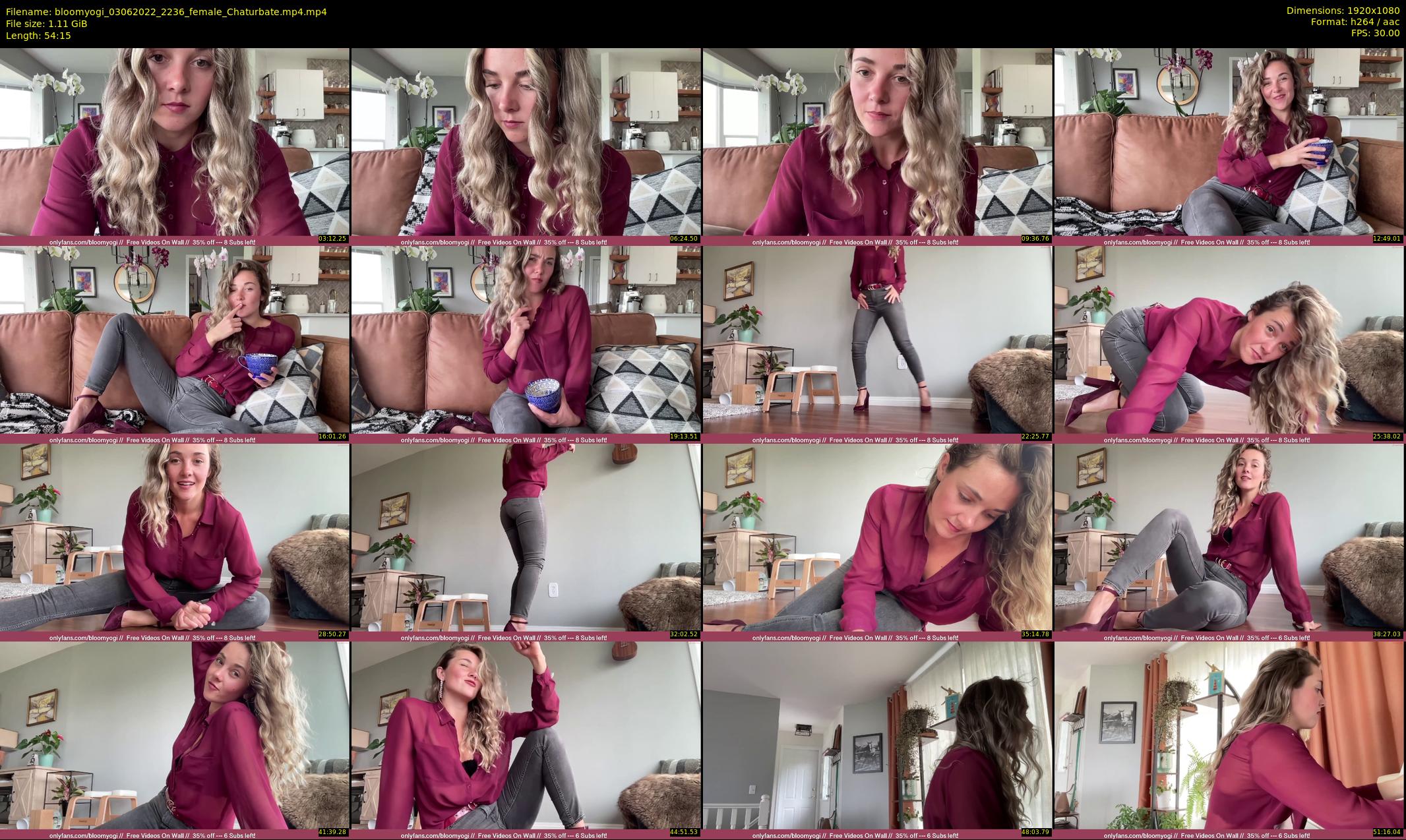 bloomyogi — 55 minute Chaturbate female cam show recording, 1080p, Jun 3, 2022
