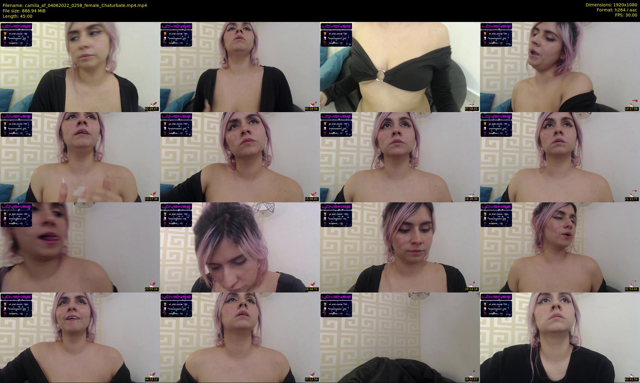 camila_af — 45 minute Chaturbate female cam show recording, 1080p, Jun 4, 2022