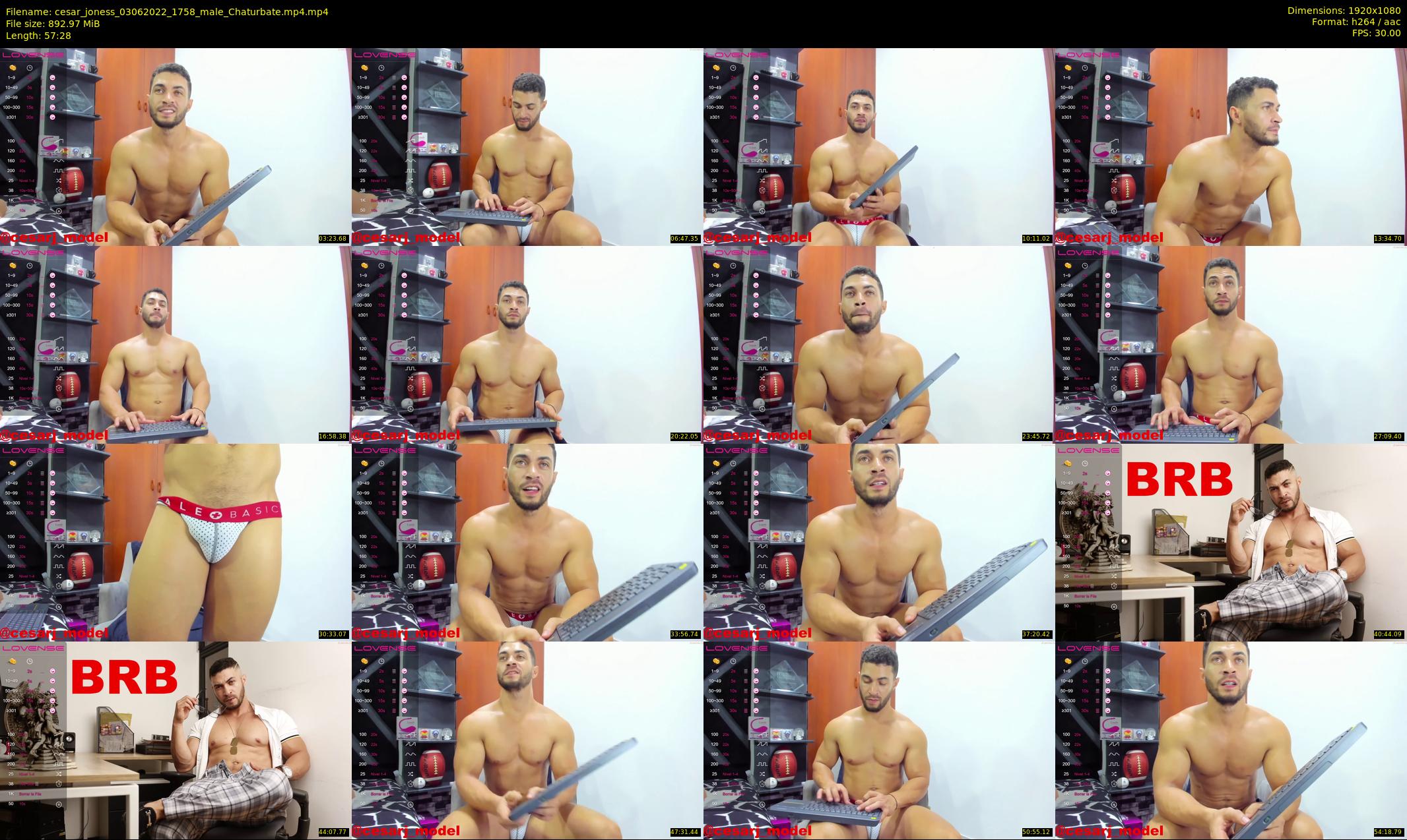 cesar_joness — 58 minute Chaturbate male cam show recording, 1080p, Jun 3, 2022