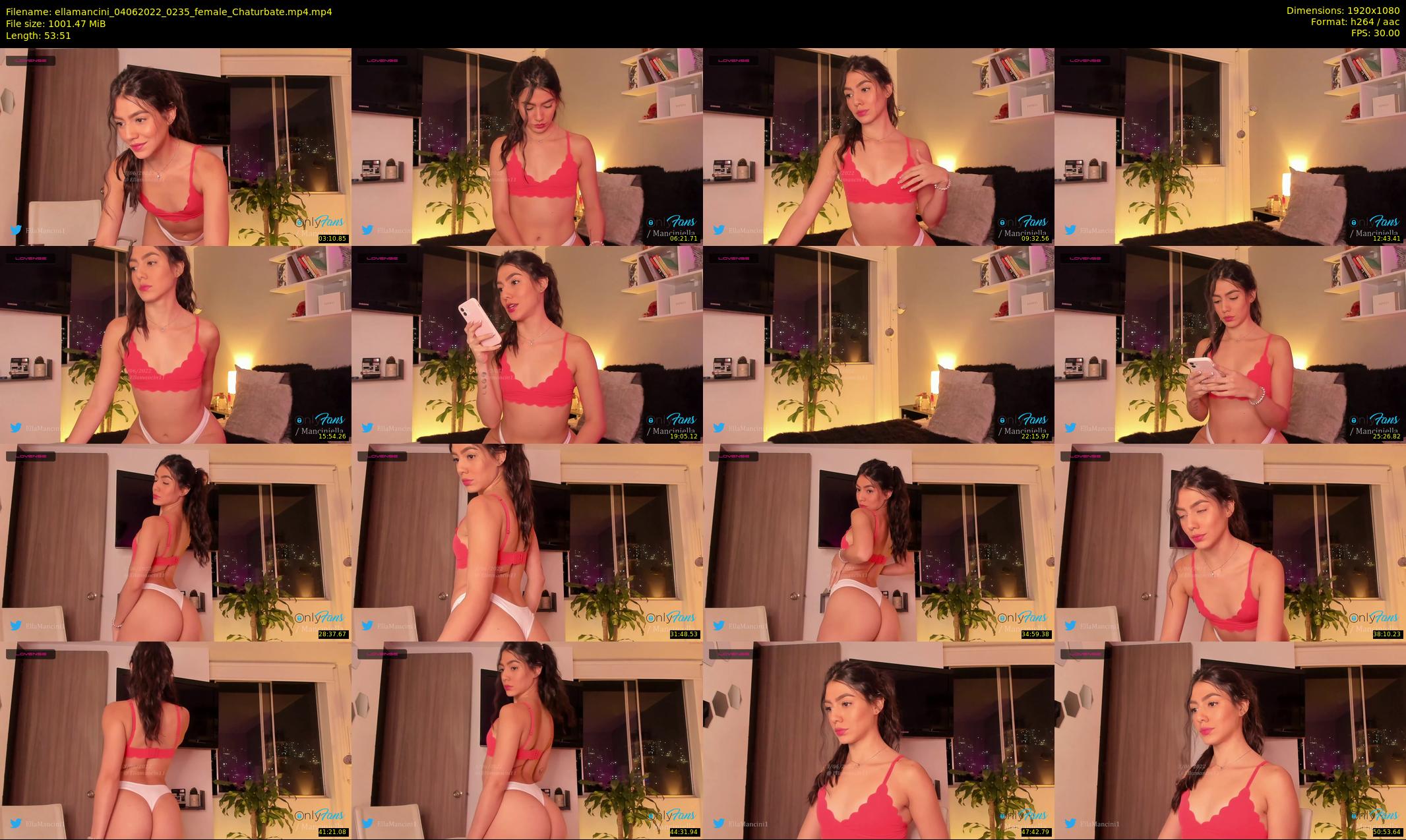 ellamancini — 54 minute Chaturbate female cam show recording, 1080p, Jun 4, 2022