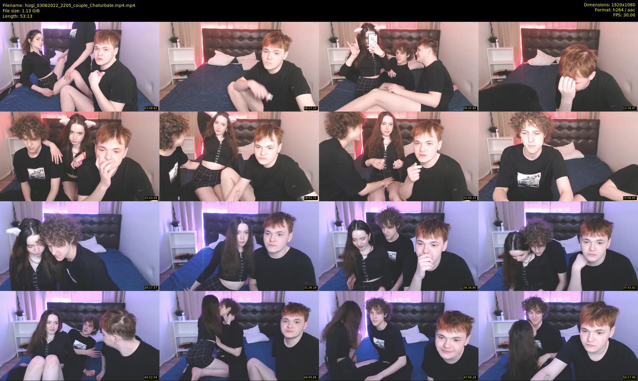 hizgi — 54 minute Chaturbate couple cam show recording, 1080p, Jun 3, 2022