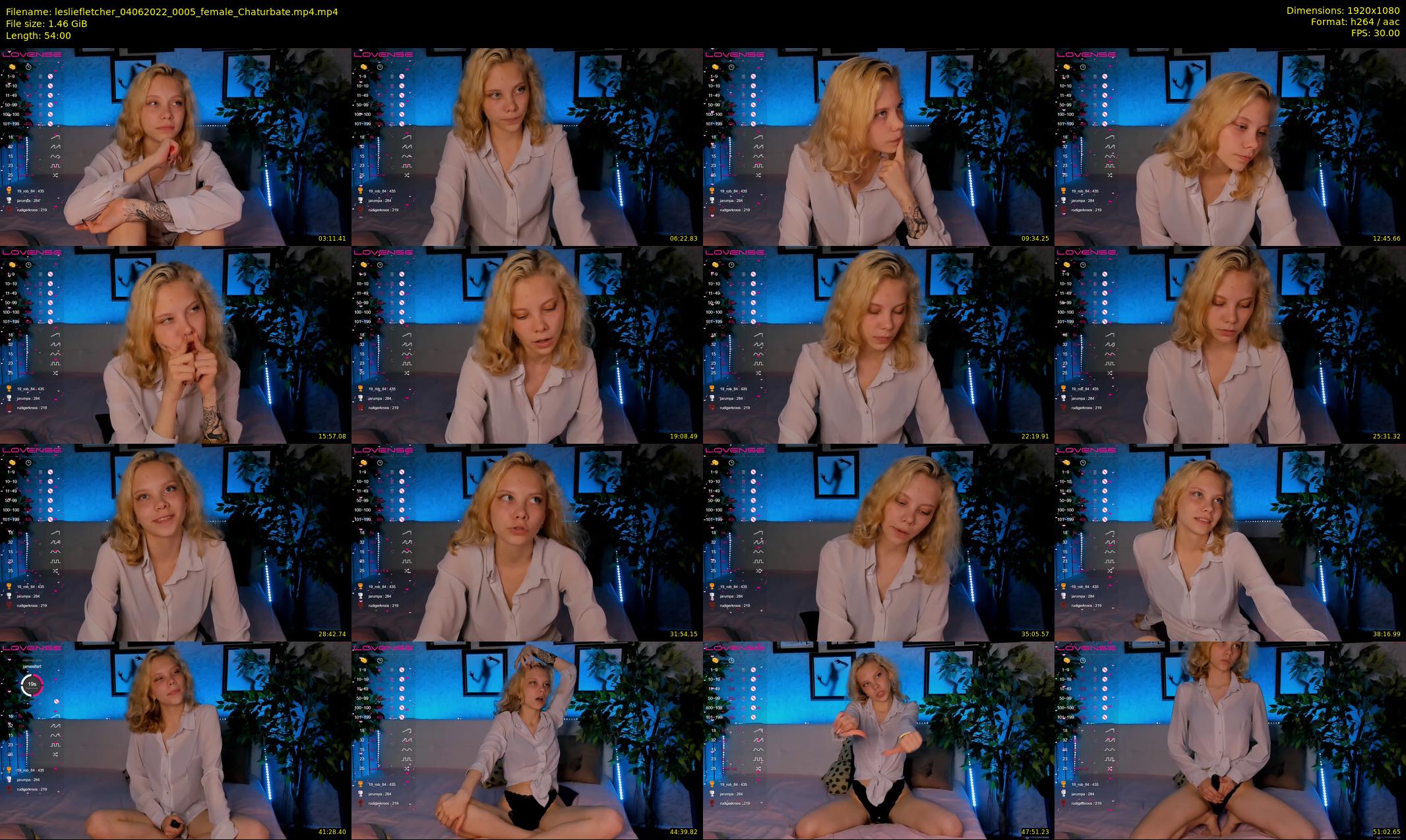 lesliefletcher — 54 minute Chaturbate couple cam show recording, 1080p, Jun 4, 2022