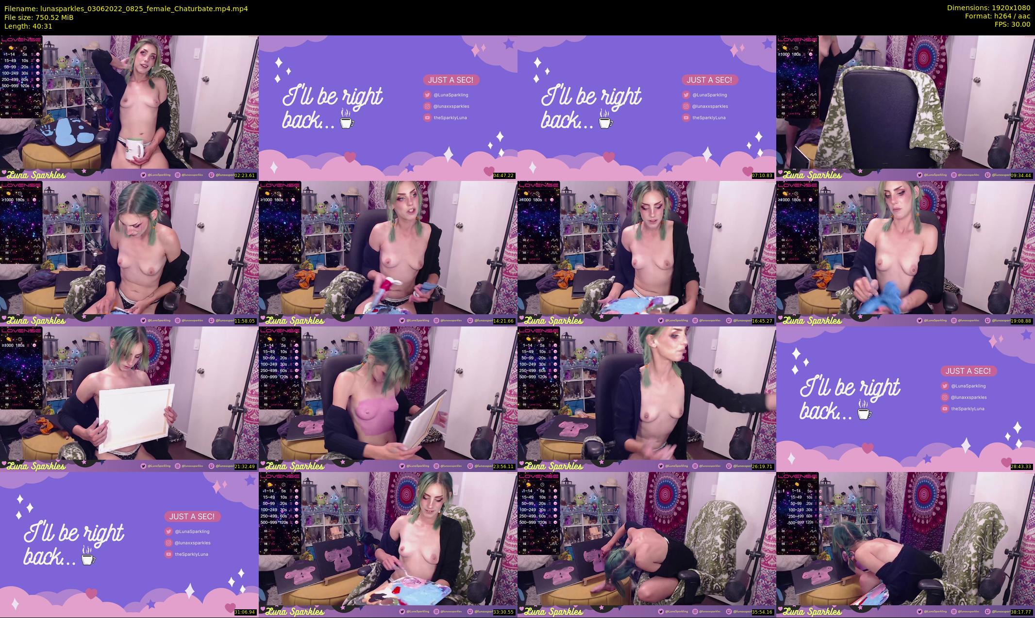 lunasparkles — 41 minute Chaturbate female cam show recording, 1080p, Jun 3, 2022