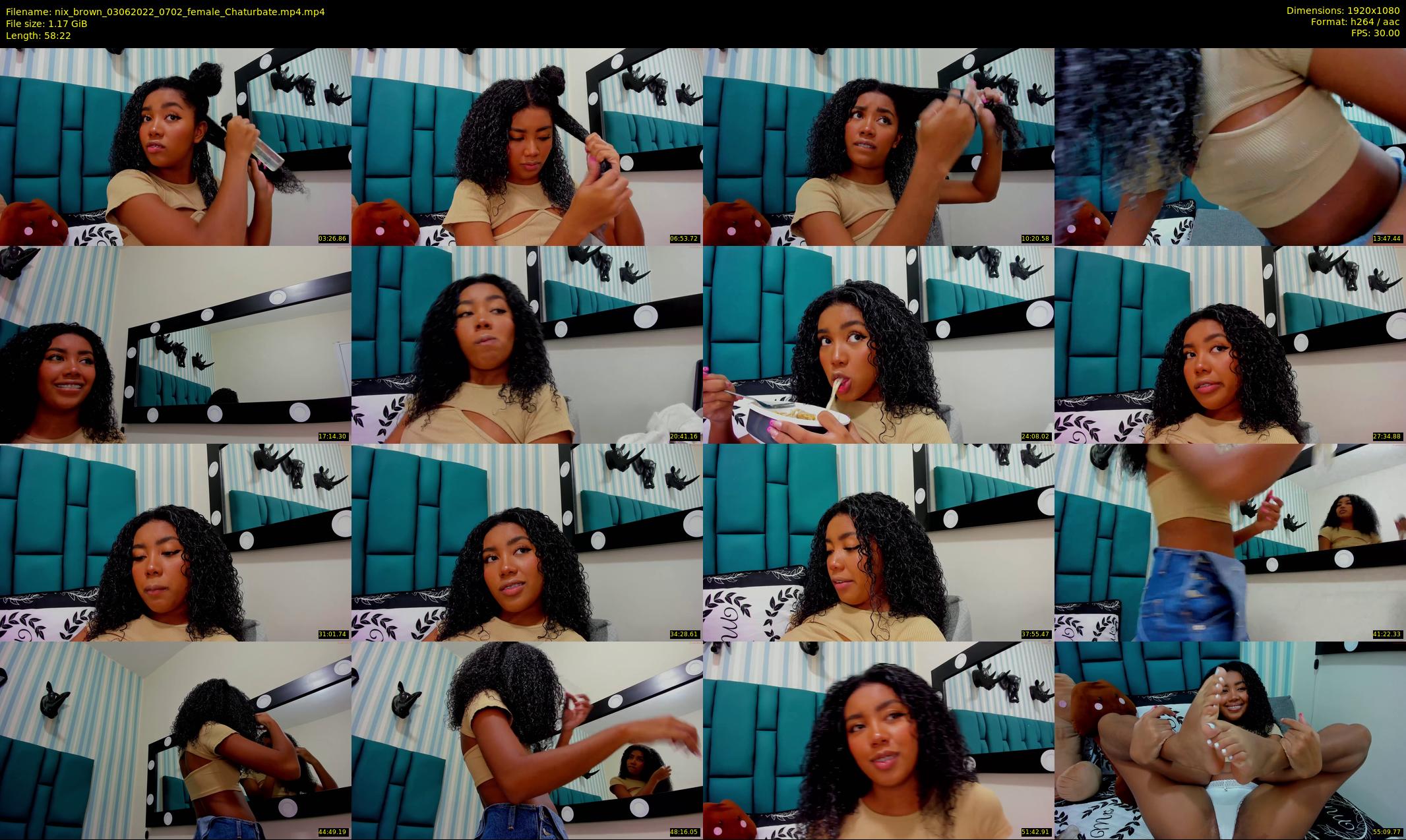 nix_brown — 59 minute Chaturbate female cam show recording, 1080p, Jun 3, 2022