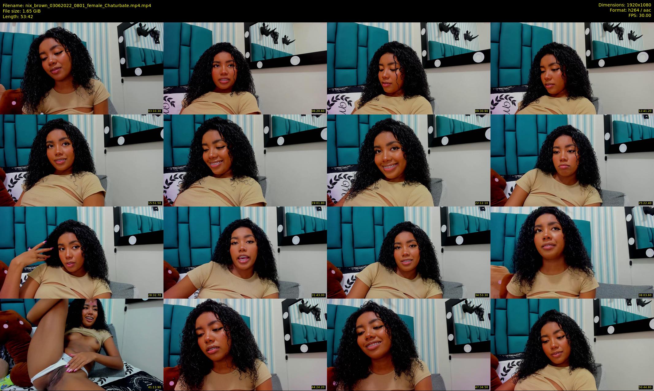 nix_brown — 54 minute Chaturbate female cam show recording, 1080p, Jun 3, 2022