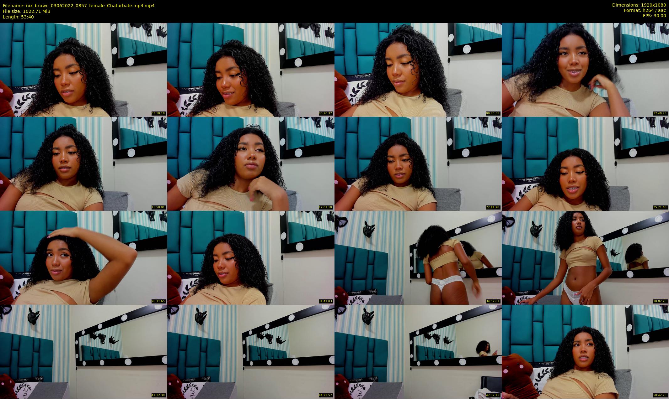 nix_brown — 54 minute Chaturbate female cam show recording, 1080p, Jun 3, 2022