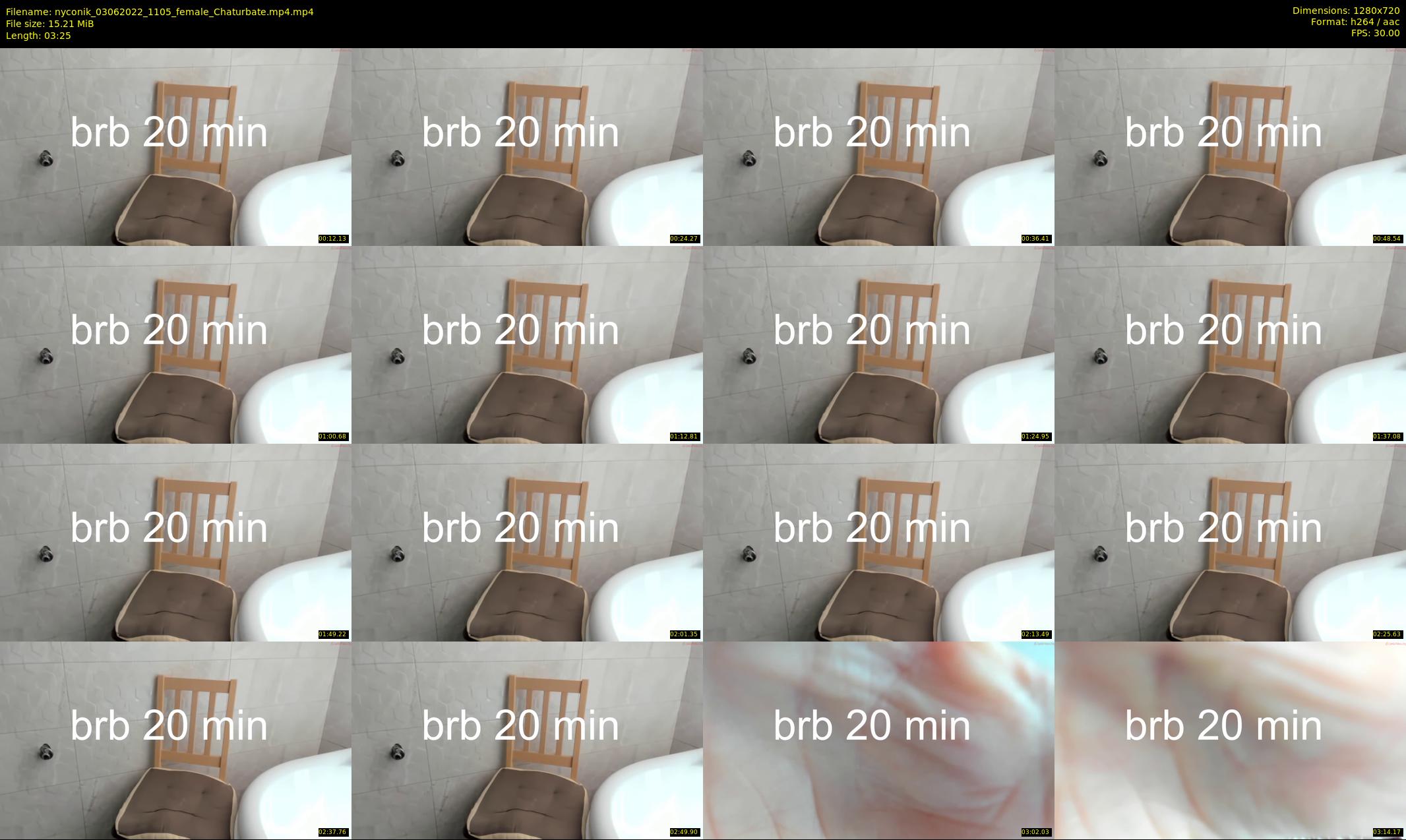 nyconik — 4 minute Chaturbate female cam show recording, 720p, Jun 3, 2022
