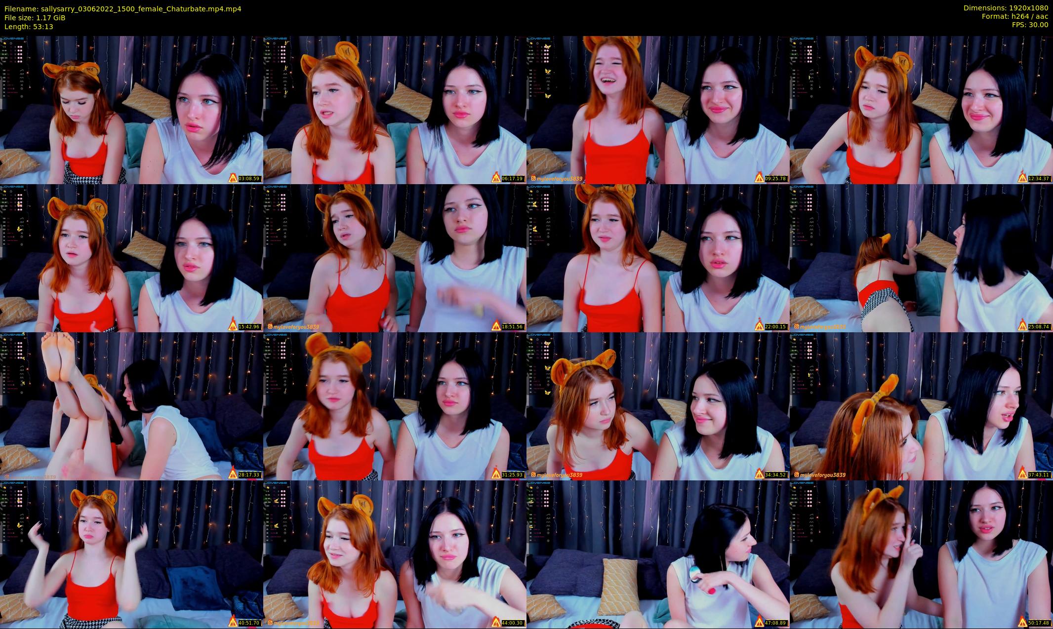 sallysarry — 54 minute Chaturbate couple cam show recording, 1080p, Jun 3, 2022