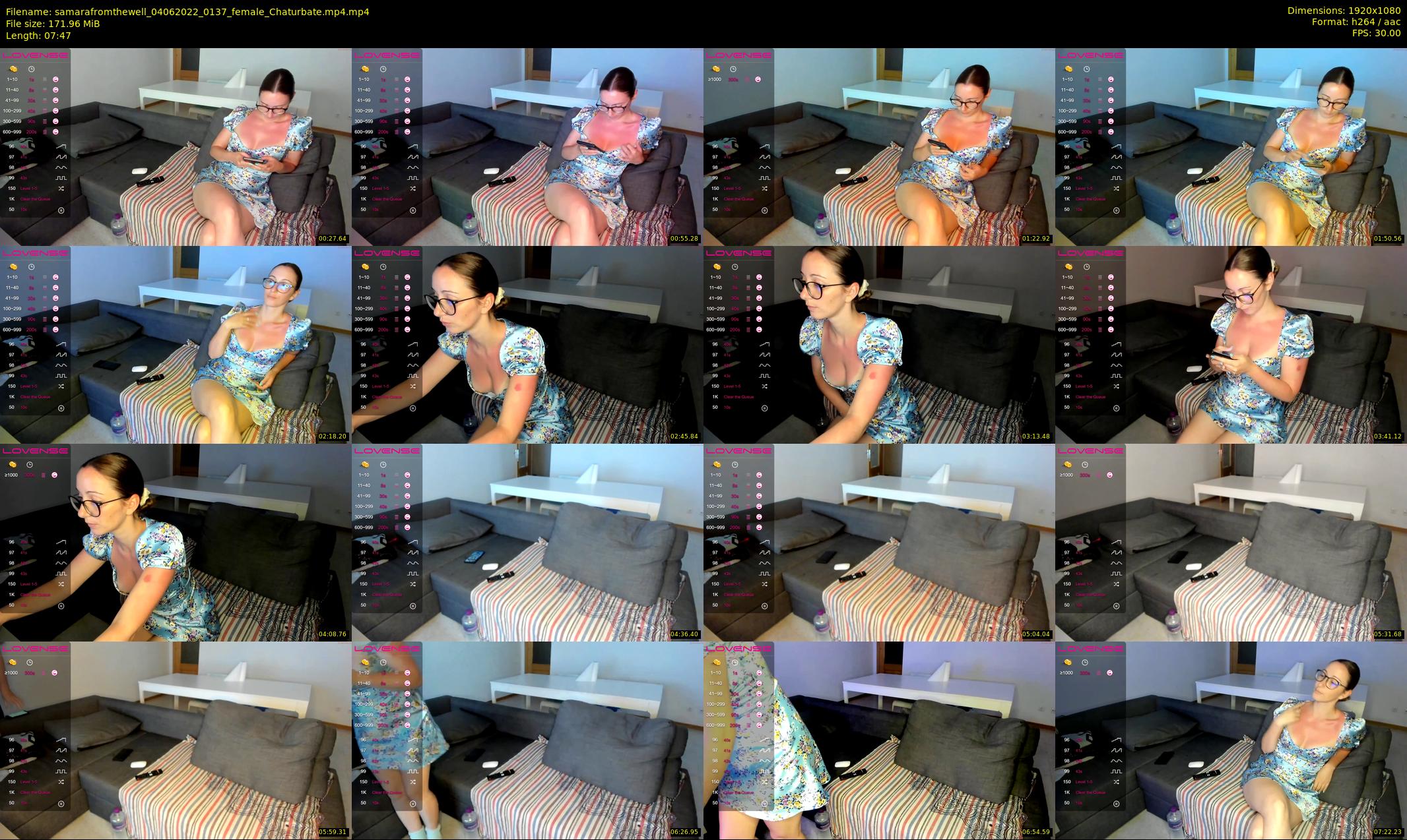 samarafromthewell — 8 minute Chaturbate female cam show recording, 1080p, Jun 4, 2022