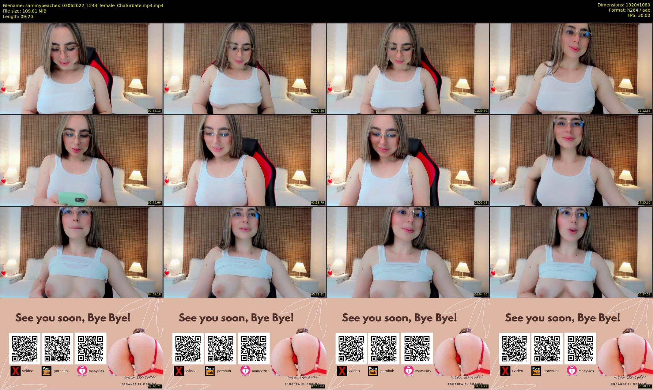 sammypeachex — 10 minute Chaturbate female cam show recording, 1080p, Jun 3, 2022