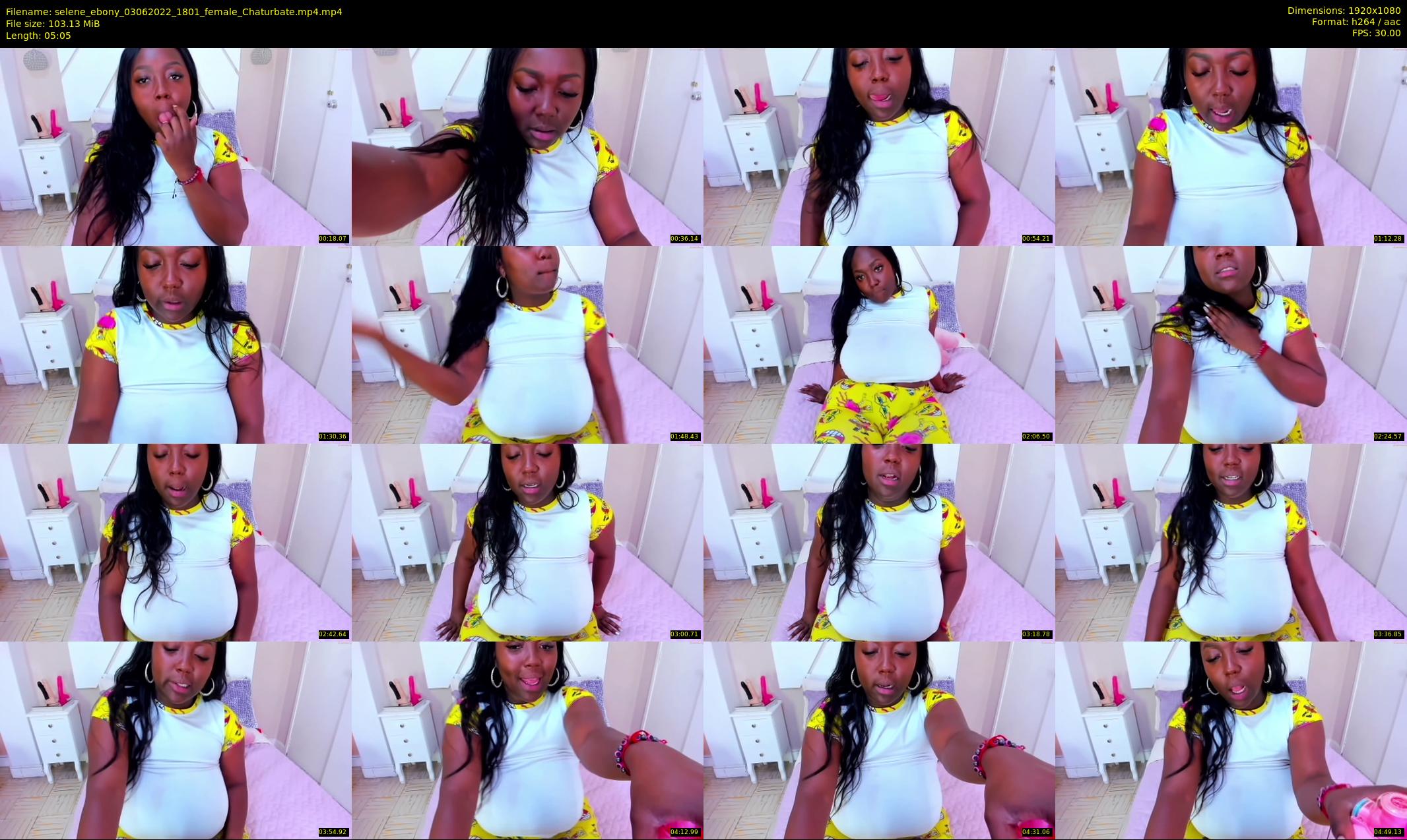 selene_ebony — 6 minute Chaturbate female cam show recording, 1080p, Jun 3, 2022