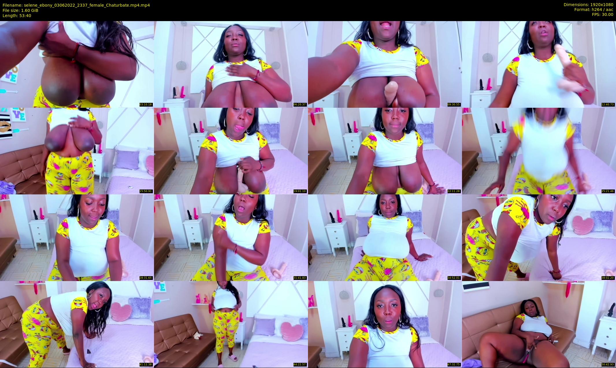 selene_ebony — 54 minute Chaturbate female cam show recording, 1080p, Jun 3, 2022