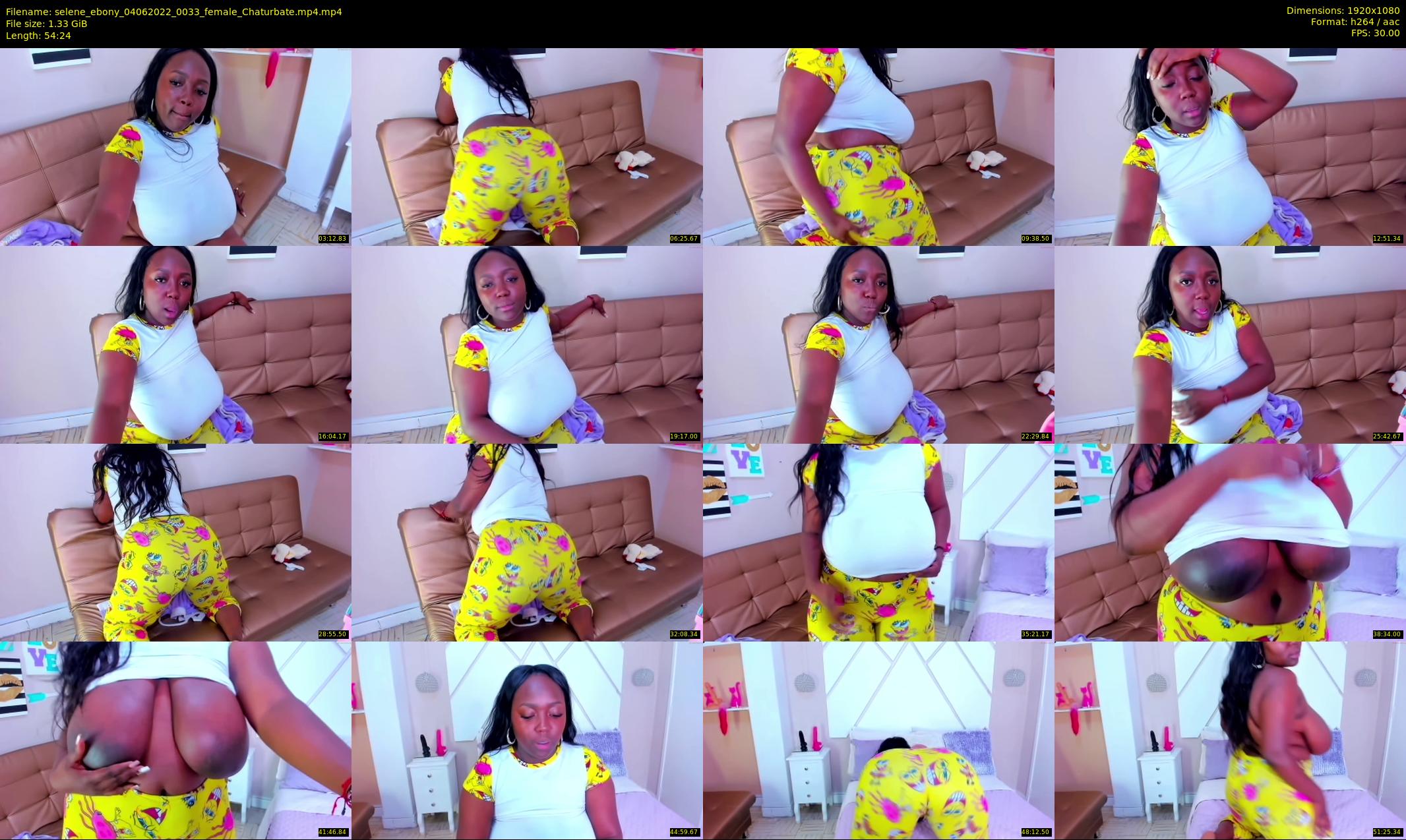 selene_ebony — 55 minute Chaturbate female cam show recording, 1080p, Jun 4, 2022