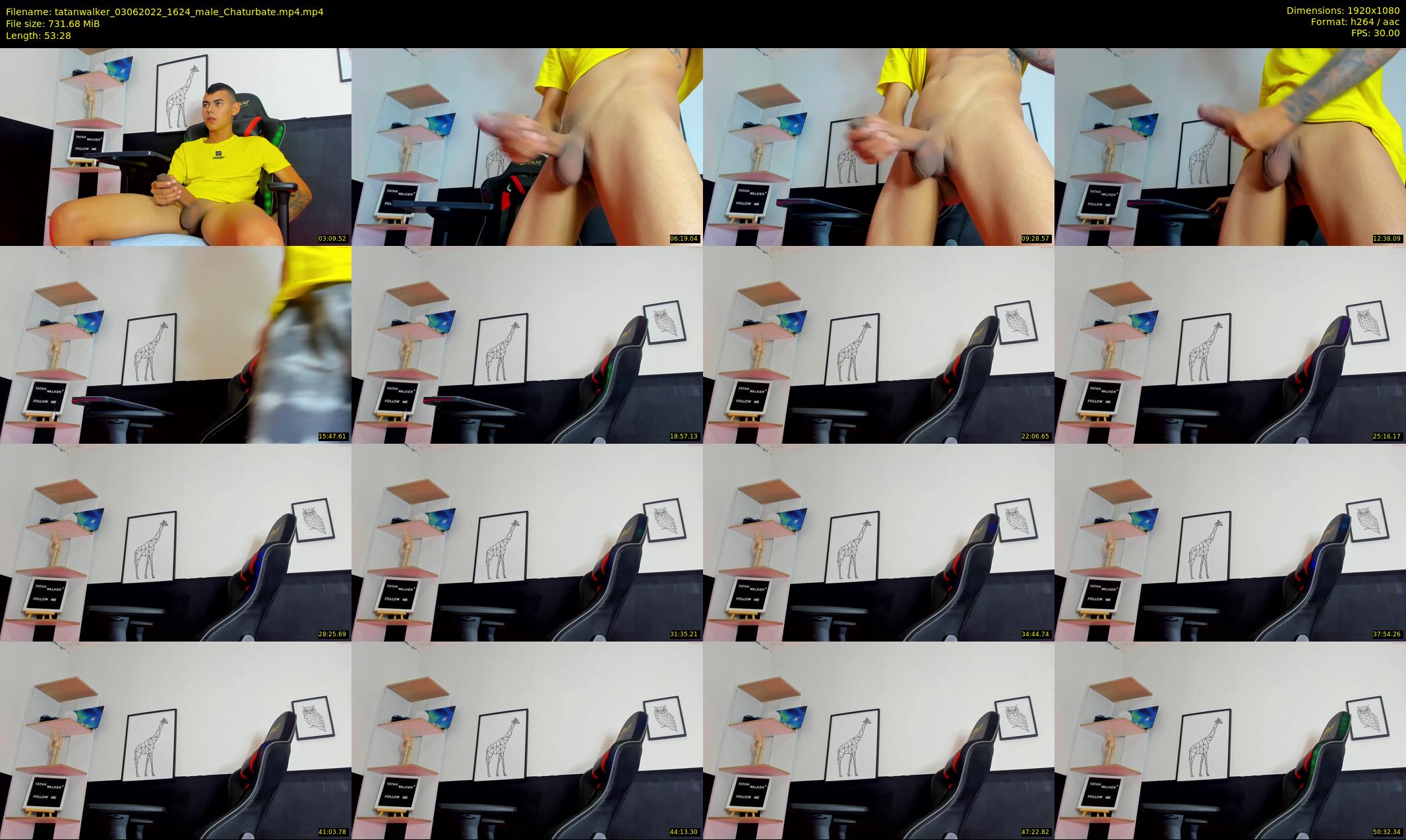 tatanwalker — 54 minute Chaturbate male cam show recording, 1080p, Jun 3, 2022