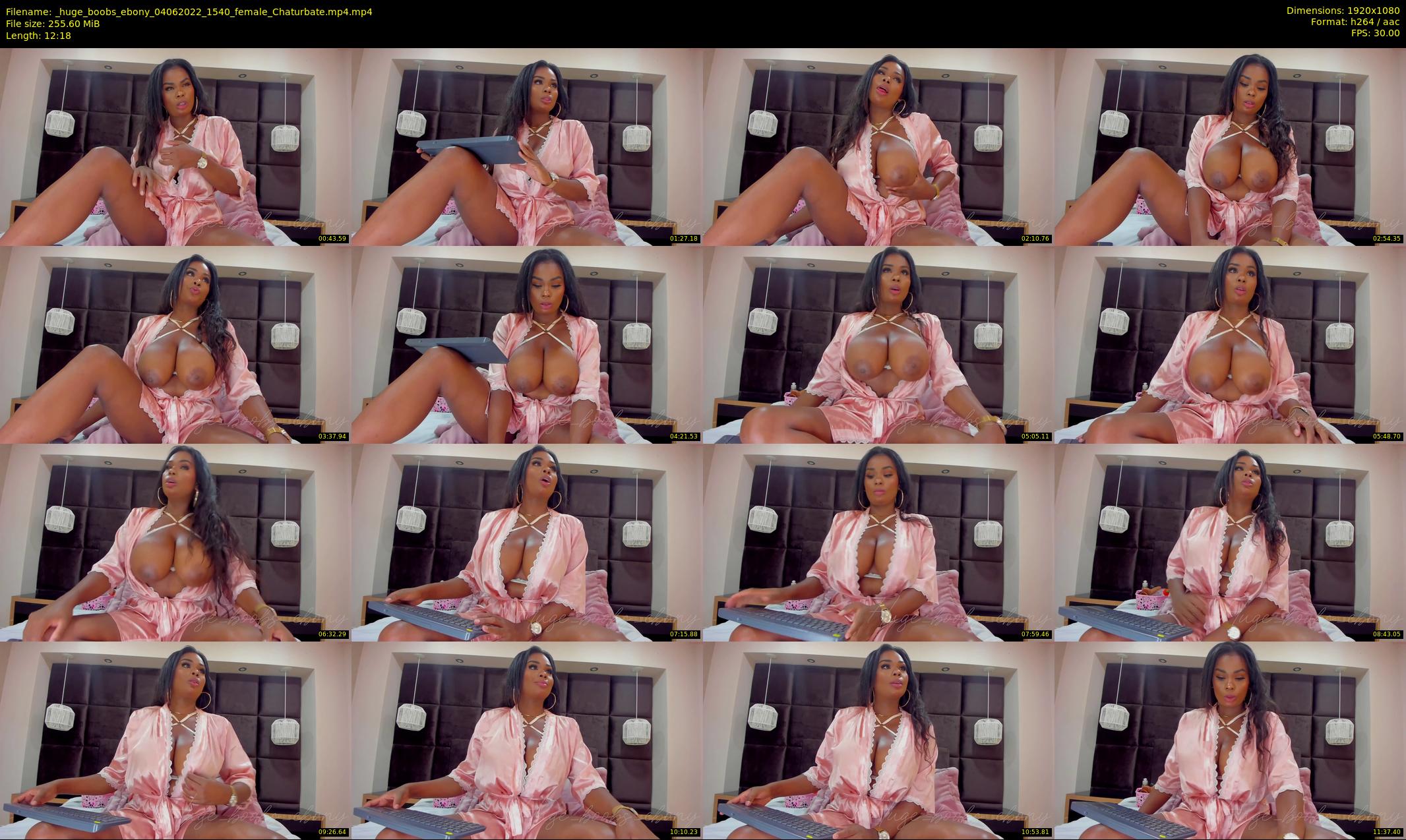 _huge_boobs_ebony — 13 minute Chaturbate female cam show recording, 1080p, Jun 4, 2022