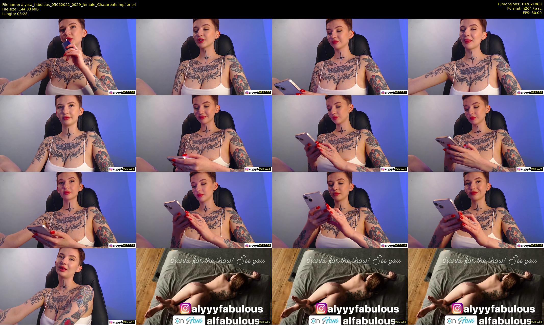 alyssa_fabulous — 9 minute Chaturbate female cam show recording, 1080p, Jun 5, 2022