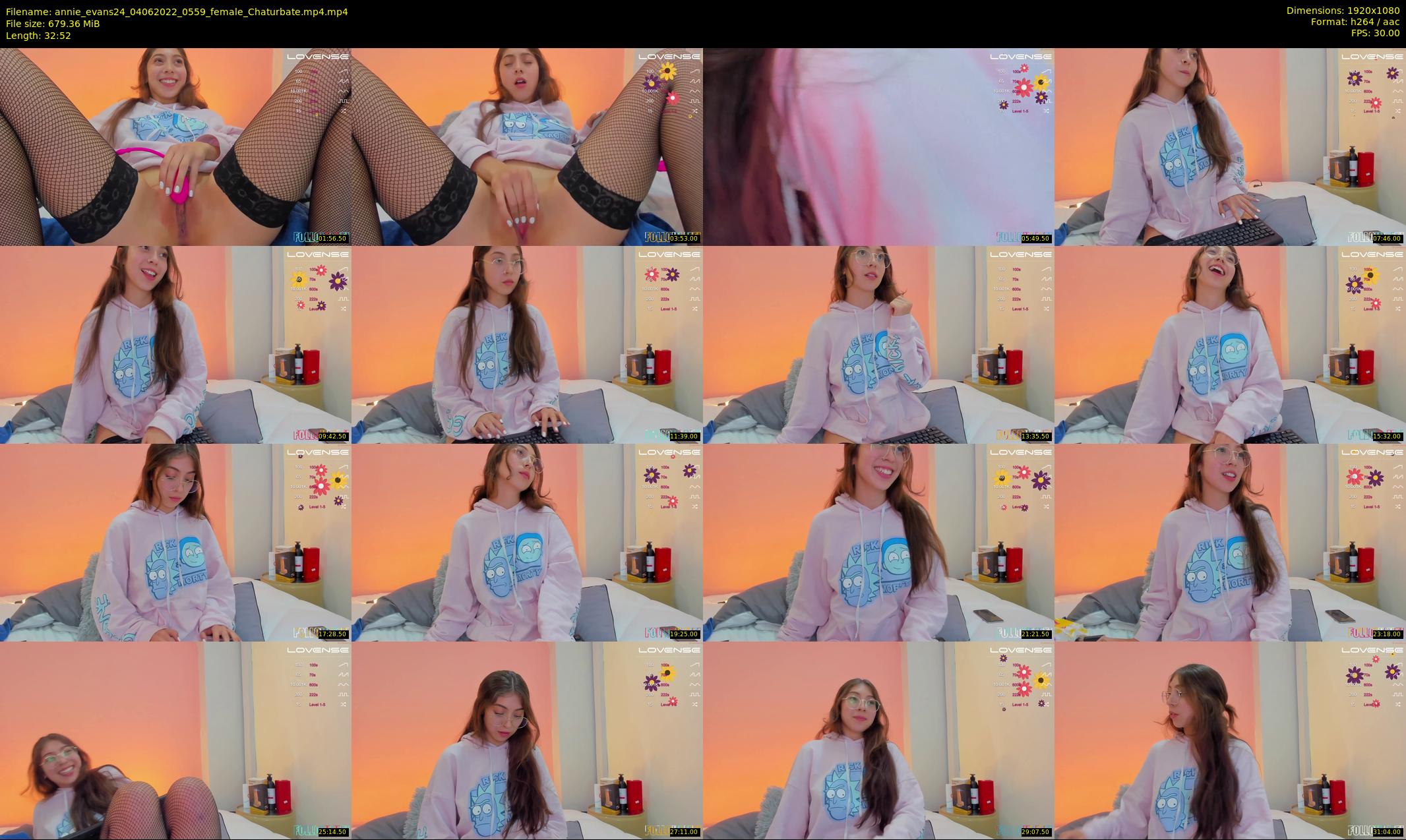 annie_evans24 — 33 minute Chaturbate female cam show recording, 1080p, Jun 4, 2022