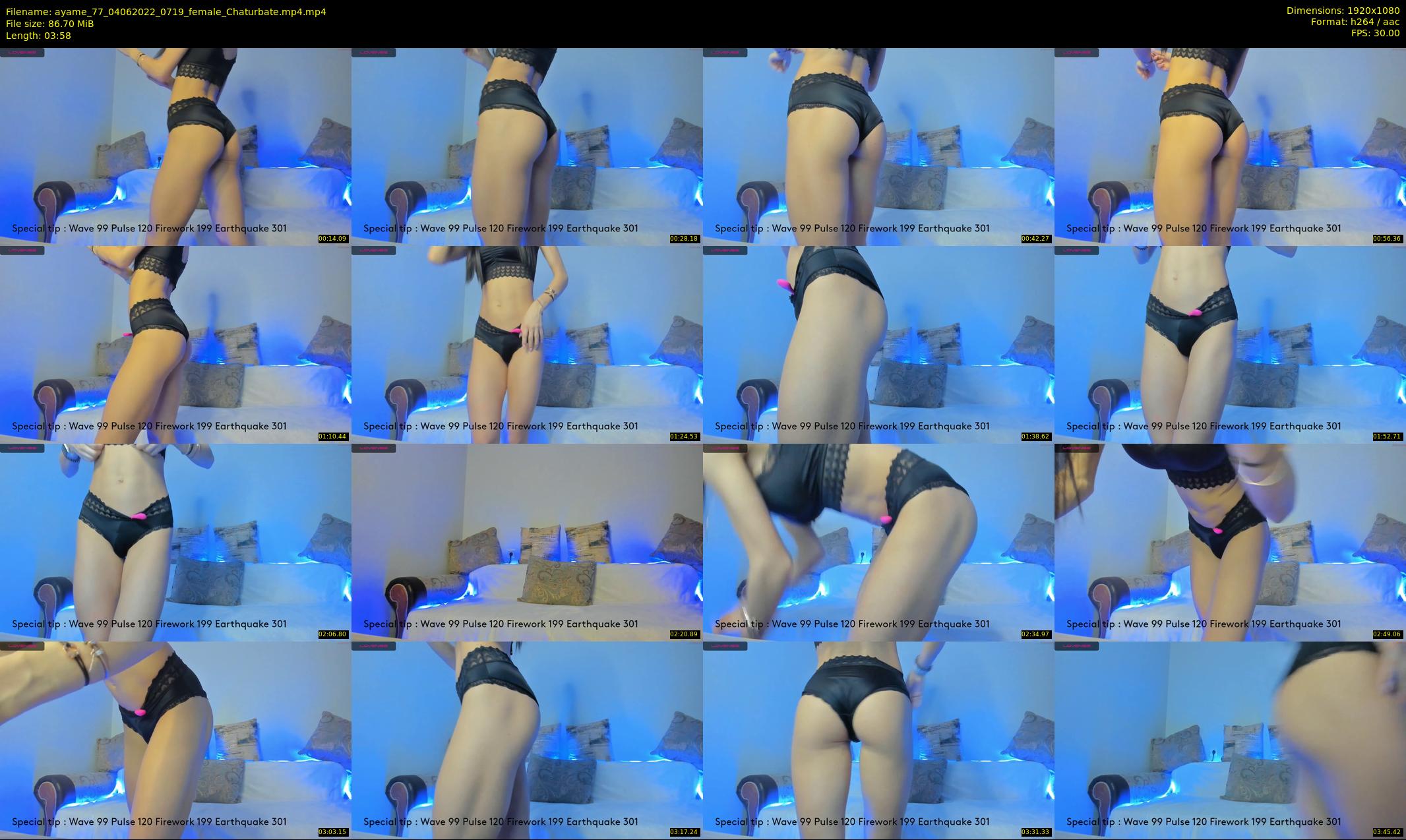 ayame_77 — 4 minute Chaturbate female cam show recording, 1080p, Jun 4, 2022