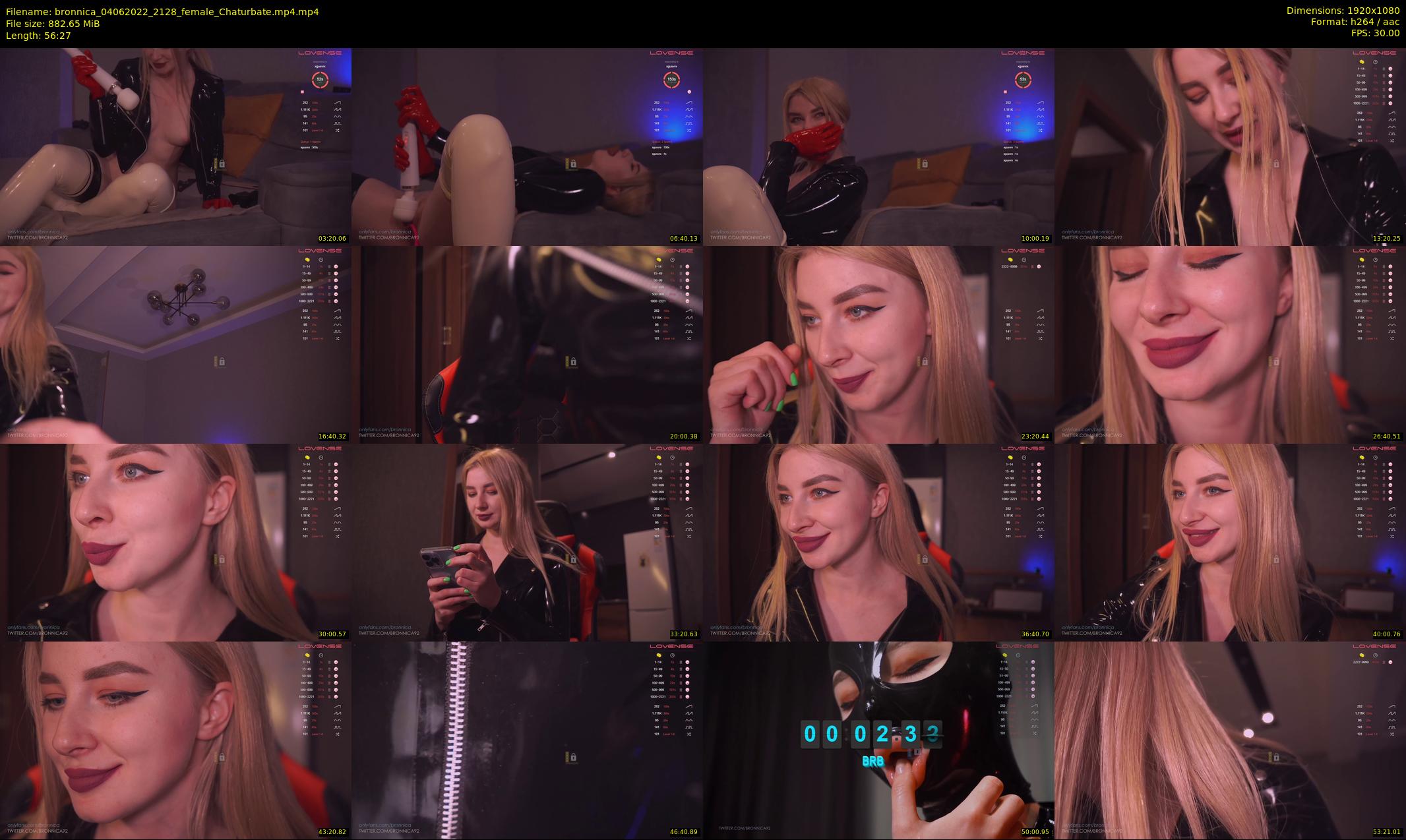 bronnica — 57 minute Chaturbate female cam show recording, 1080p, Jun 4, 2022