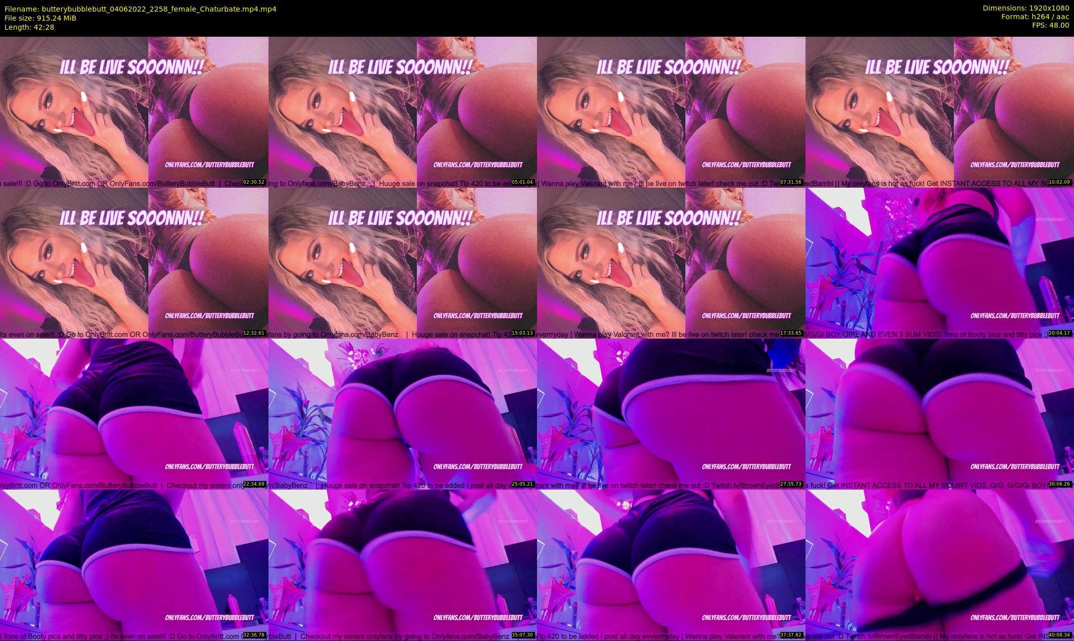 butterybubblebutt — 43 minute Chaturbate couple cam show recording, 1080p, Jun 4, 2022