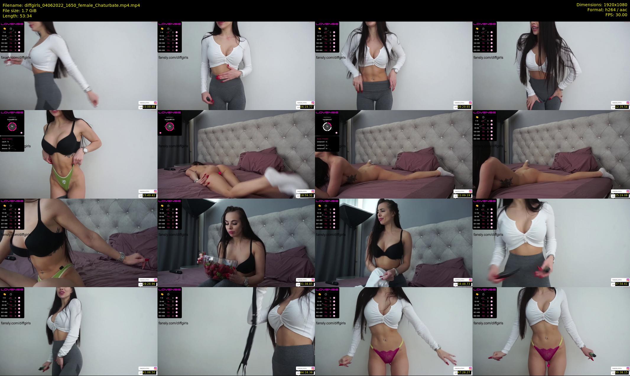 diffgirls — 54 minute Chaturbate female cam show recording, 1080p, Jun 4, 2022