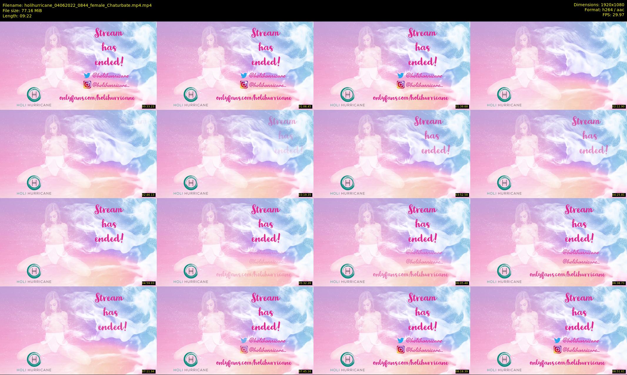 holihurricane — 10 minute Chaturbate female cam show recording, 1080p, Jun 4, 2022