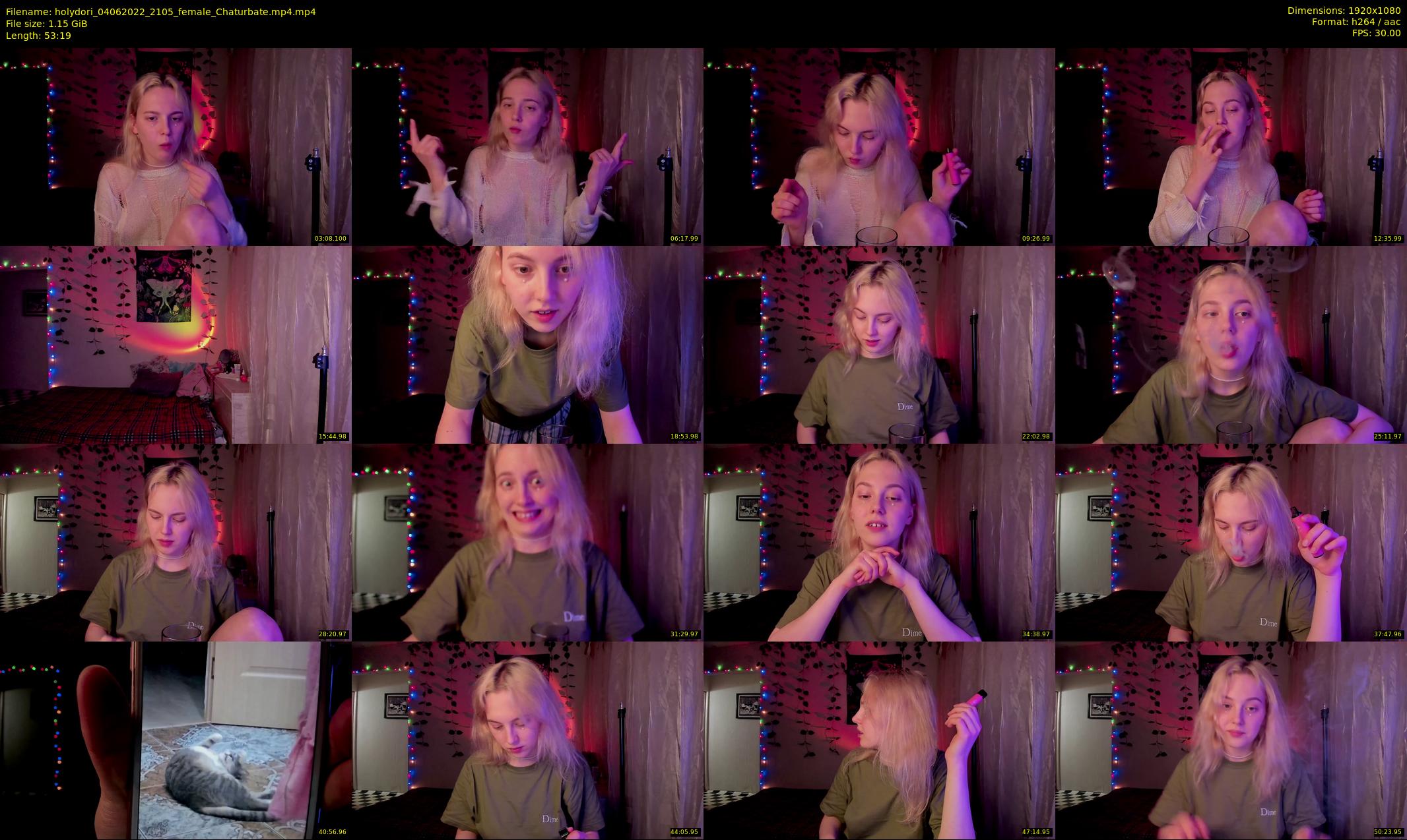holydori — 54 minute Chaturbate female cam show recording, 1080p, Jun 4, 2022