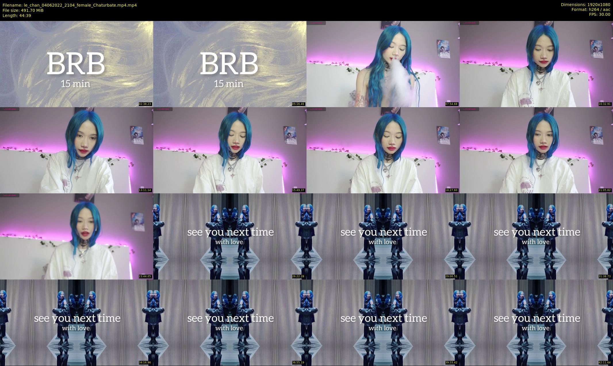 le_chan — 45 minute Chaturbate female cam show recording, 1080p, Jun 4, 2022