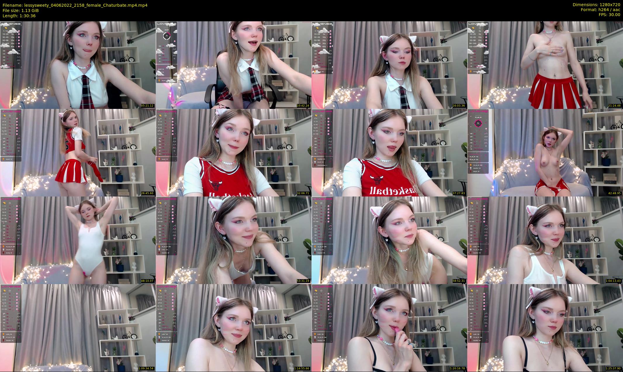 lessysweety — 91 minute Chaturbate female cam show recording, 720p, Jun 4, 2022