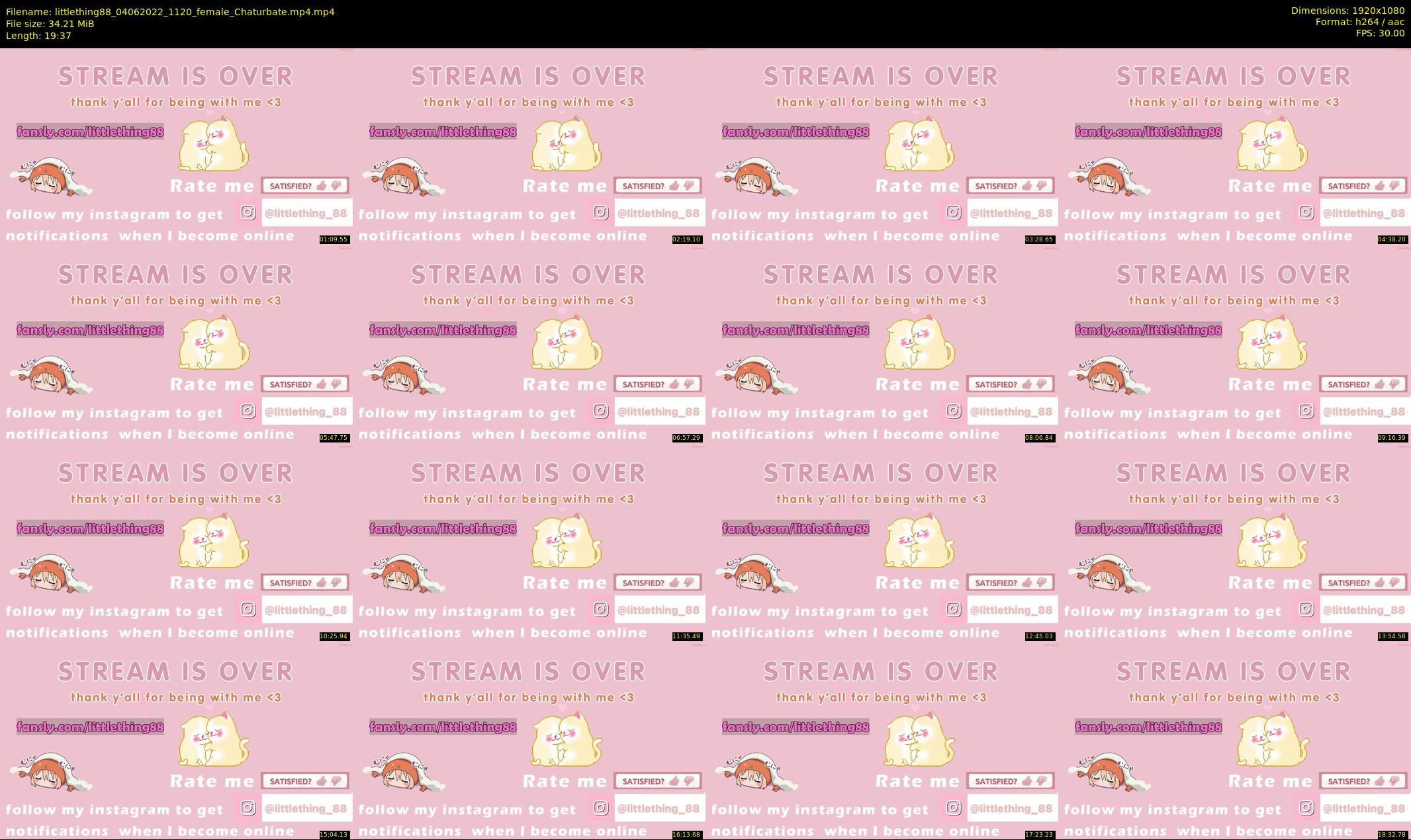 littlething88 — 20 minute Chaturbate female cam show recording, 1080p, Jun 4, 2022