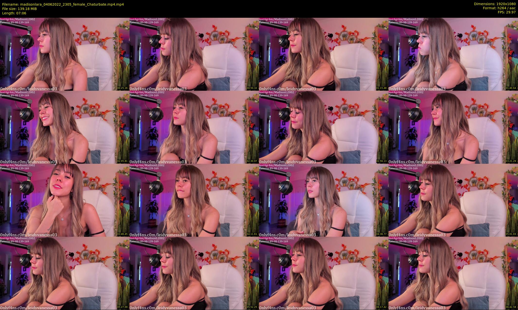 madisonlara — 8 minute Chaturbate female cam show recording, 1080p, Jun 4, 2022