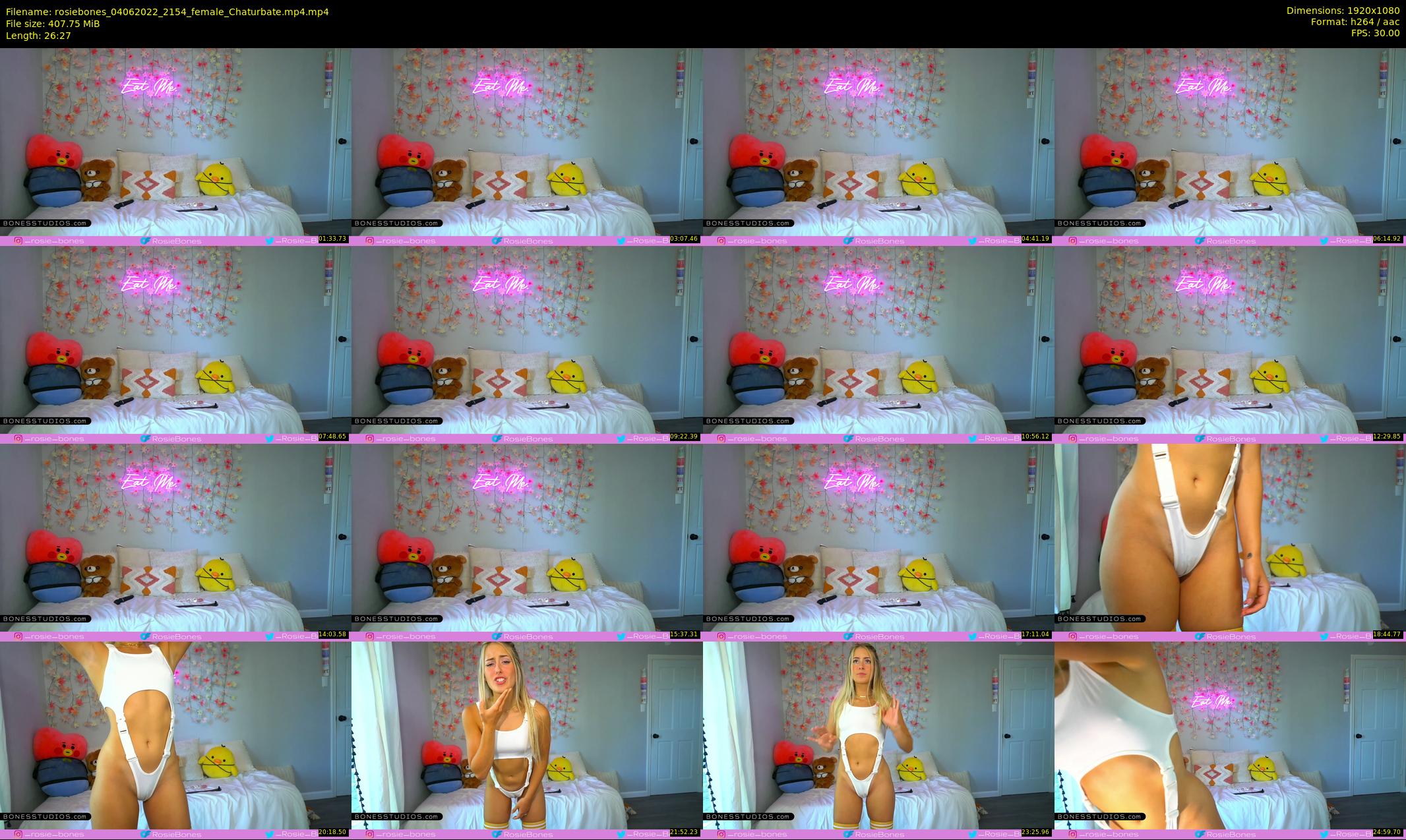 rosiebones — 27 minute Chaturbate female cam show recording, 1080p, Jun 4, 2022