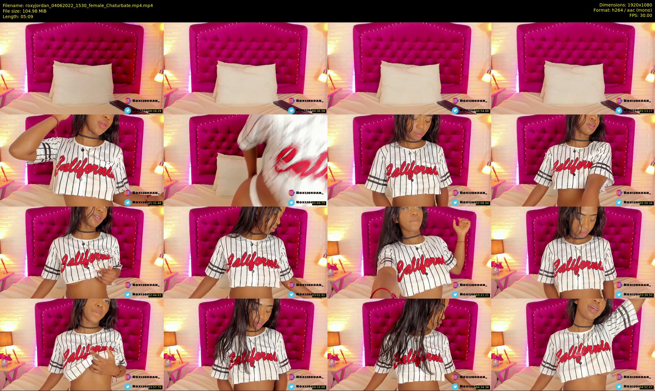 roxyjordan — 6 minute Chaturbate female cam show recording, 1080p, Jun 4, 2022