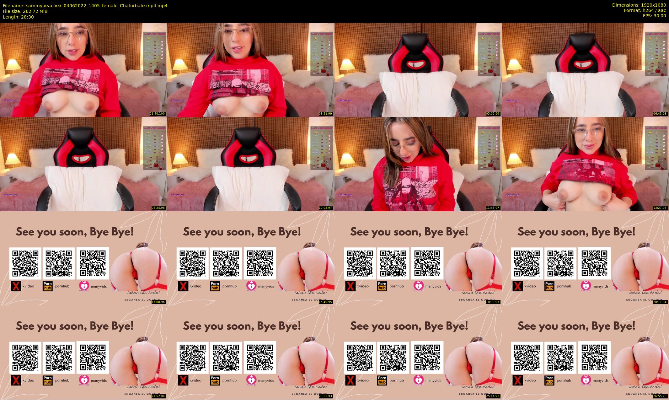 sammypeachex — 29 minute Chaturbate female cam show recording, 1080p, Jun 4, 2022