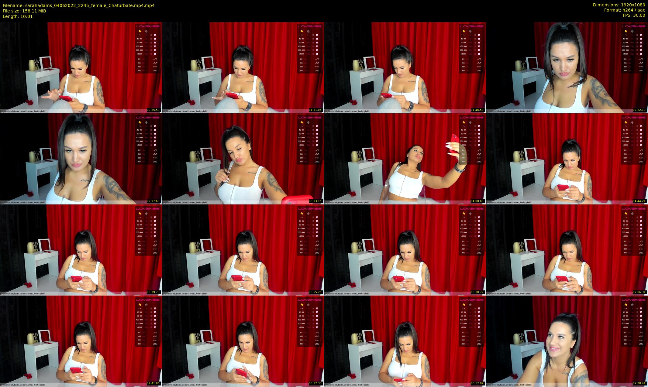 sarahadams — 11 minute Chaturbate female cam show recording, 1080p, Jun 4, 2022