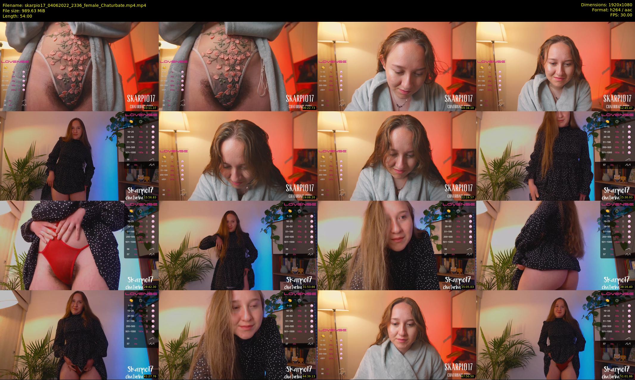 skarpio17 — 54 minute Chaturbate female cam show recording, 1080p, Jun 4, 2022
