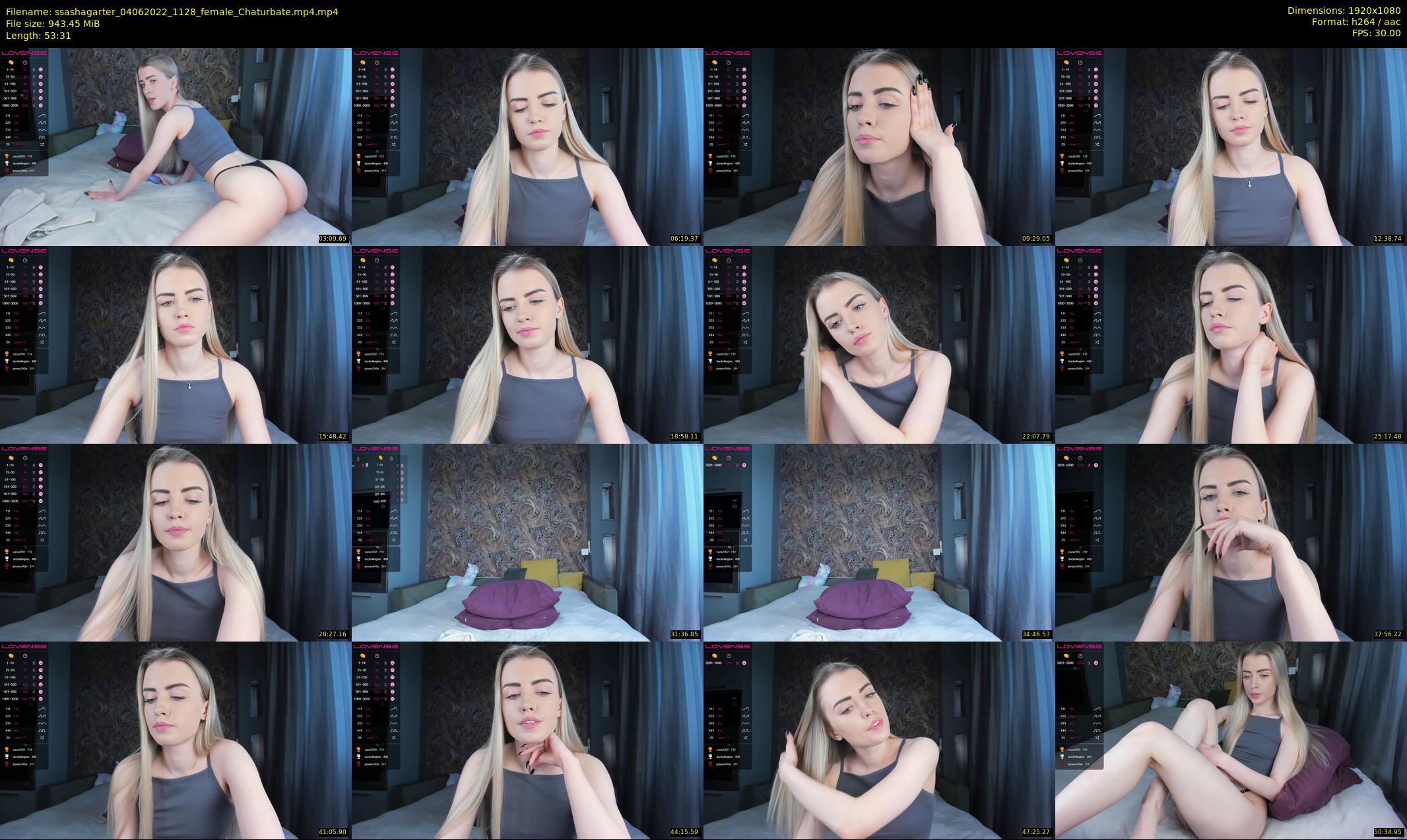 ssashagarter — 54 minute Chaturbate female cam show recording, 1080p, Jun 4, 2022
