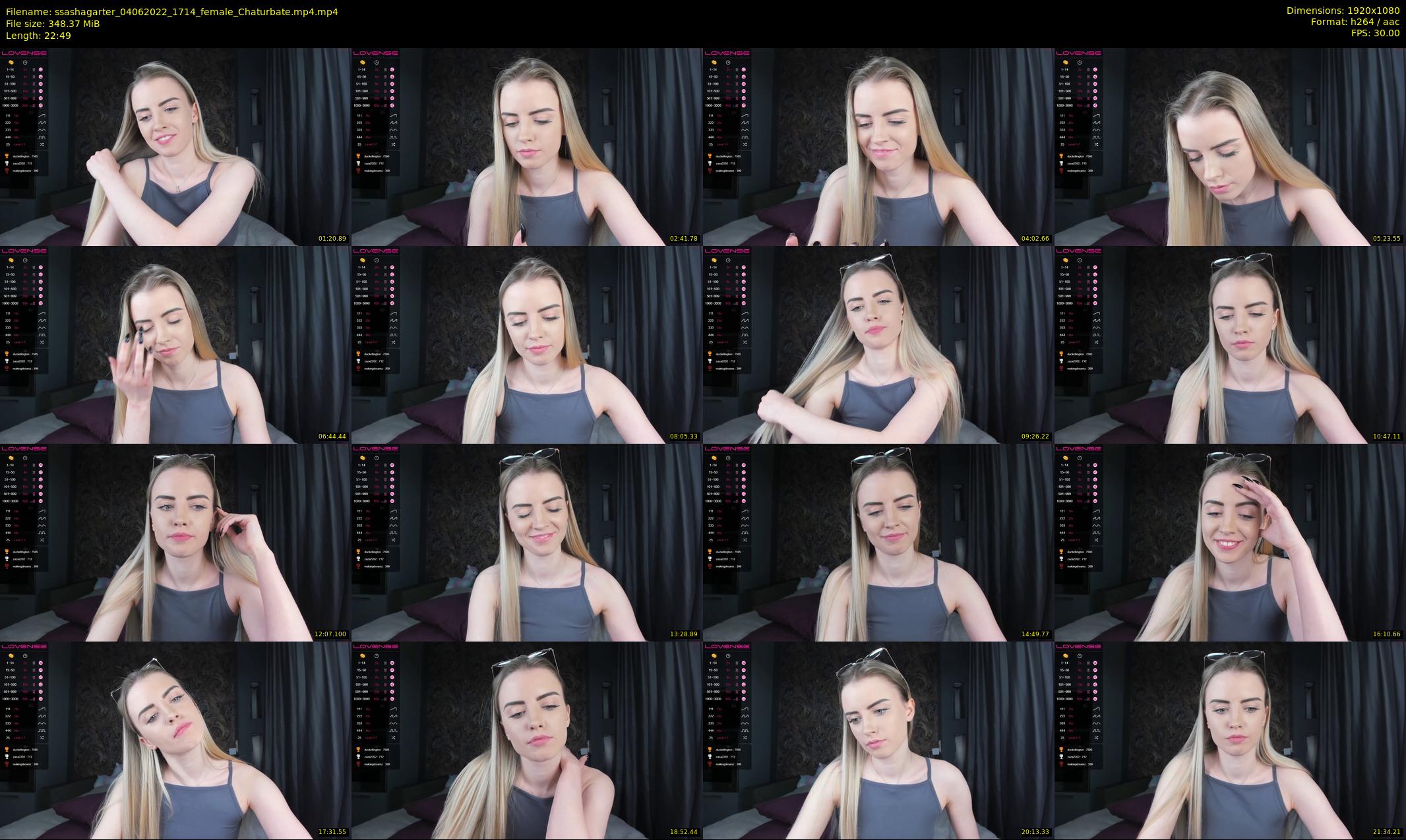 ssashagarter — 23 minute Chaturbate female cam show recording, 1080p, Jun 4, 2022