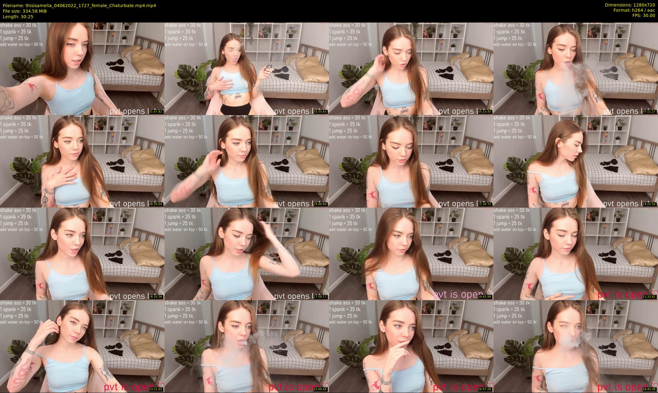 thisisamelia — 31 minute Chaturbate female cam show recording, 720p, Jun 4, 2022