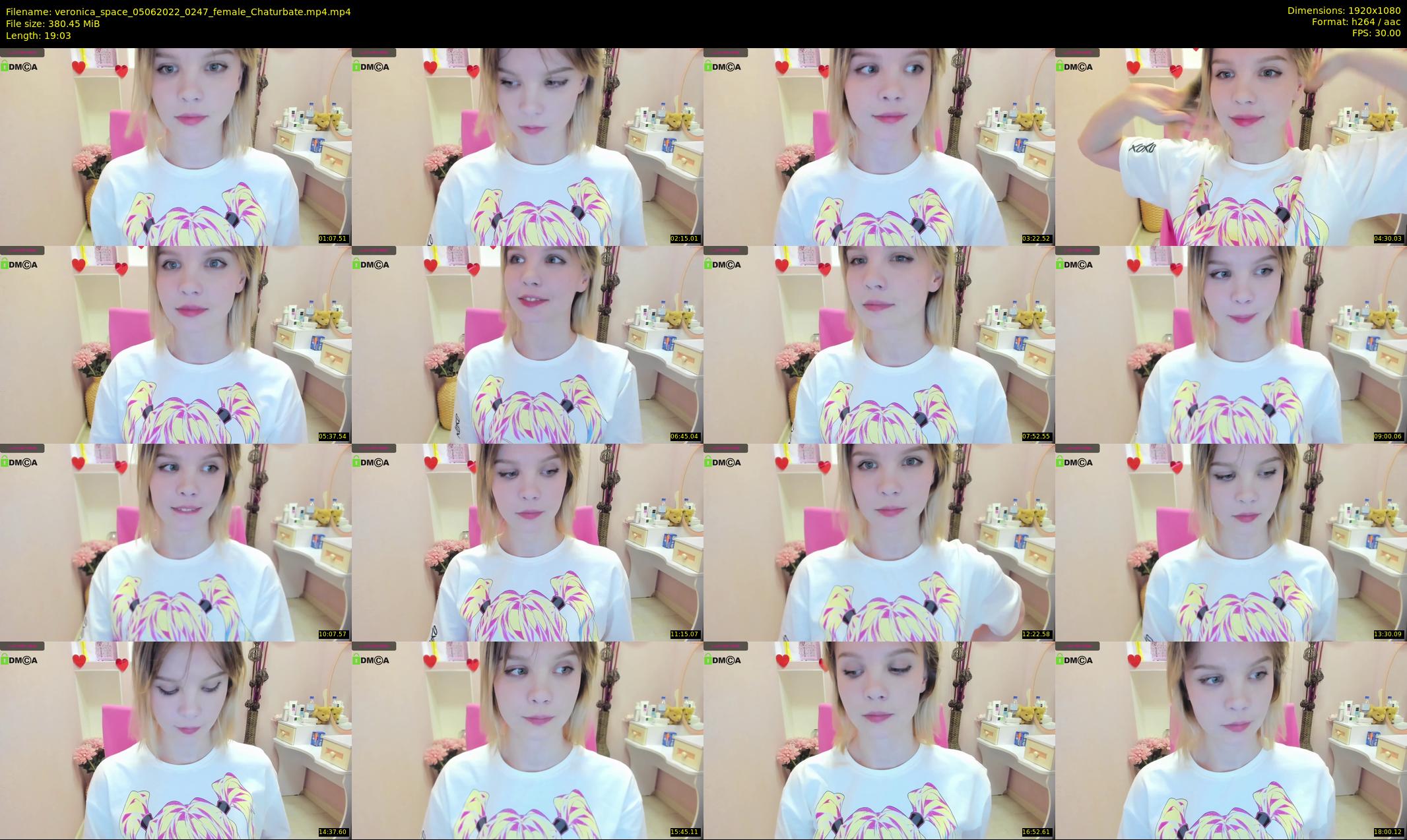 veronica_space — 20 minute Chaturbate female cam show recording, 1080p, Jun 5, 2022