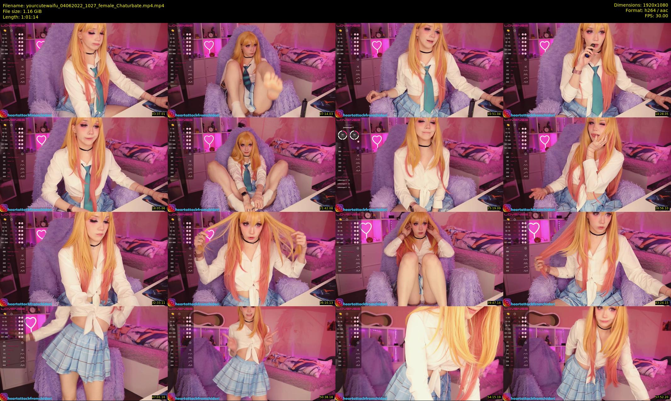 yourcutewaifu — 62 minute Chaturbate female cam show recording, 1080p, Jun 4, 2022