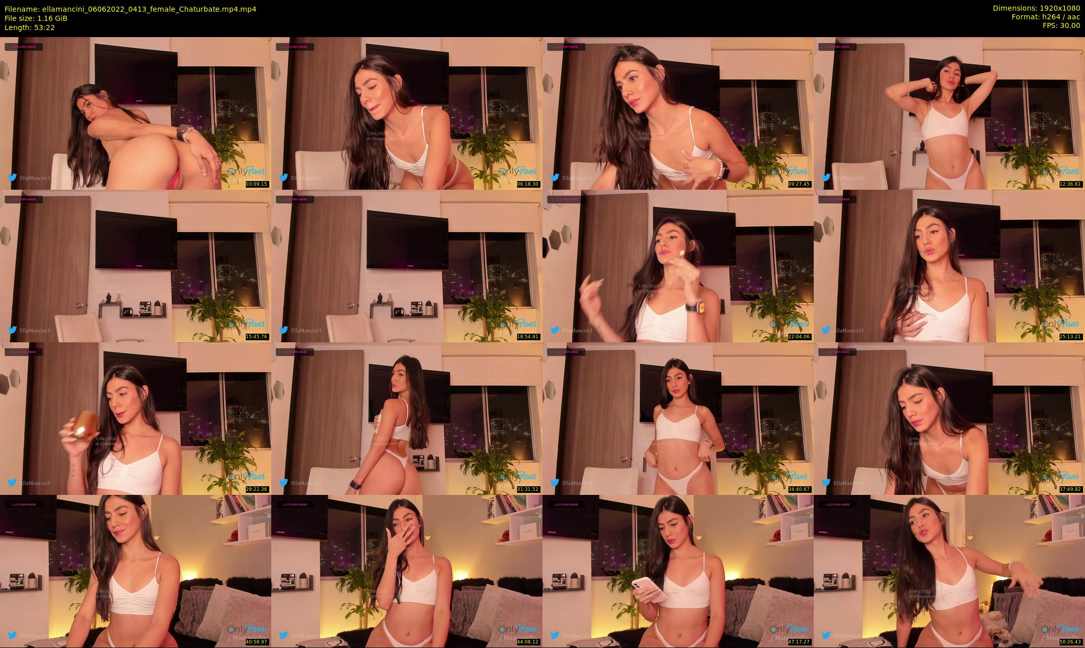 ellamancini — 54 minute Chaturbate female cam show recording, 1080p, Jun 6, 2022
